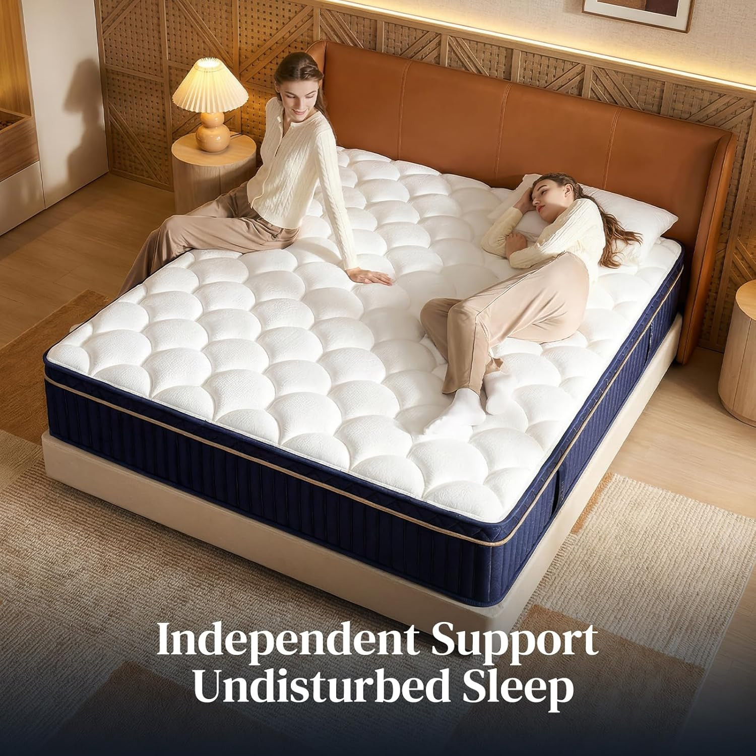 Queen 14″ Hybrid Mattress Pocket Spring Memory Foam Medium Firm