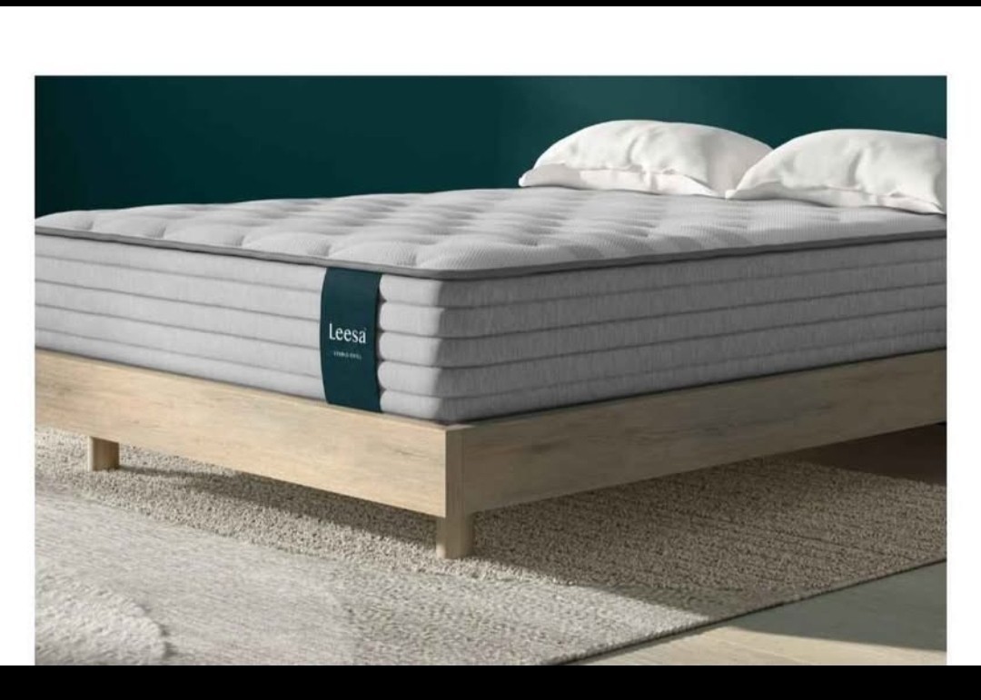 Mattress it’s a hybrid with cooling gel in it (brand is Leesa)