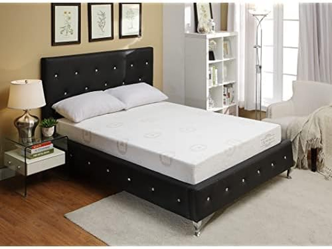 Herbal Fusion Green Tea Memory Foam Mattress – Queen, Made in USA, White
