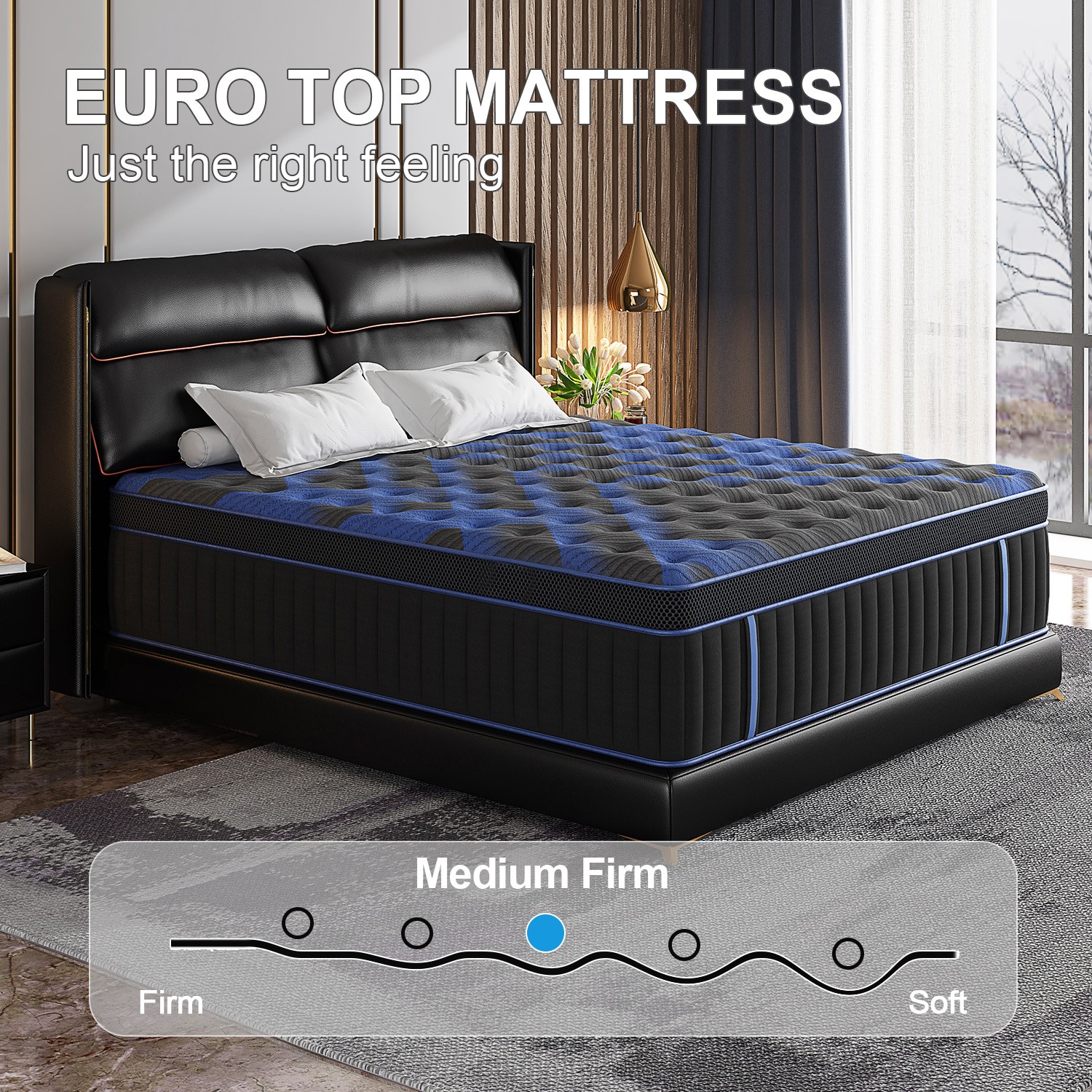 12″ Twin Full Queen King Size Gel Memory Foam Spring Mattress, Mattress In A Box