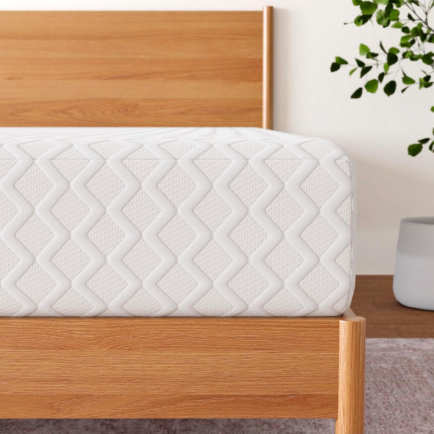 Fiberglass-Free Twin Mattress – 10” Gel Infused Memory Foam for Pressure Relief