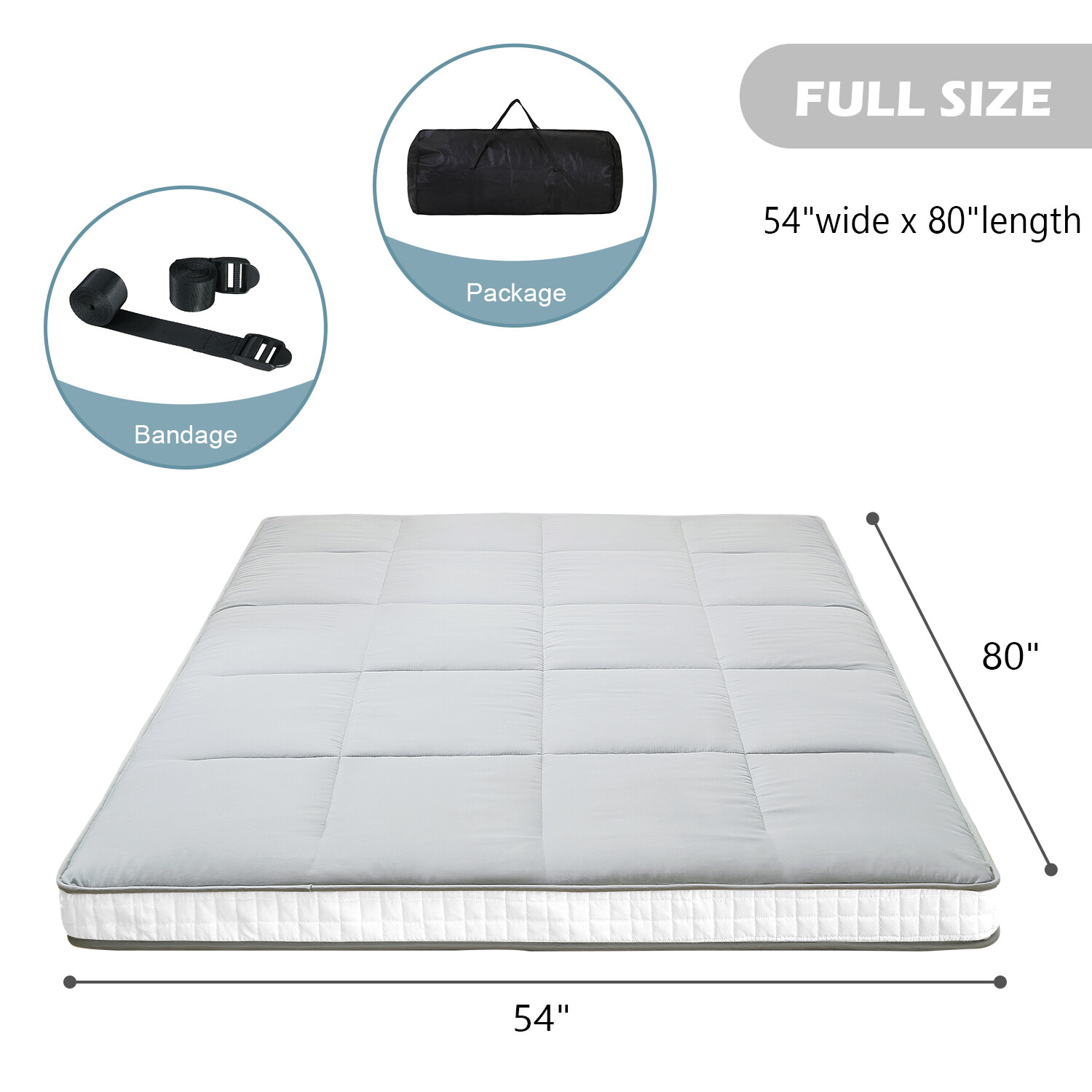 SLSY Japanese Futon Mattress Foldable Roll Up Mat Boys Girls Dormitory Pad Kids