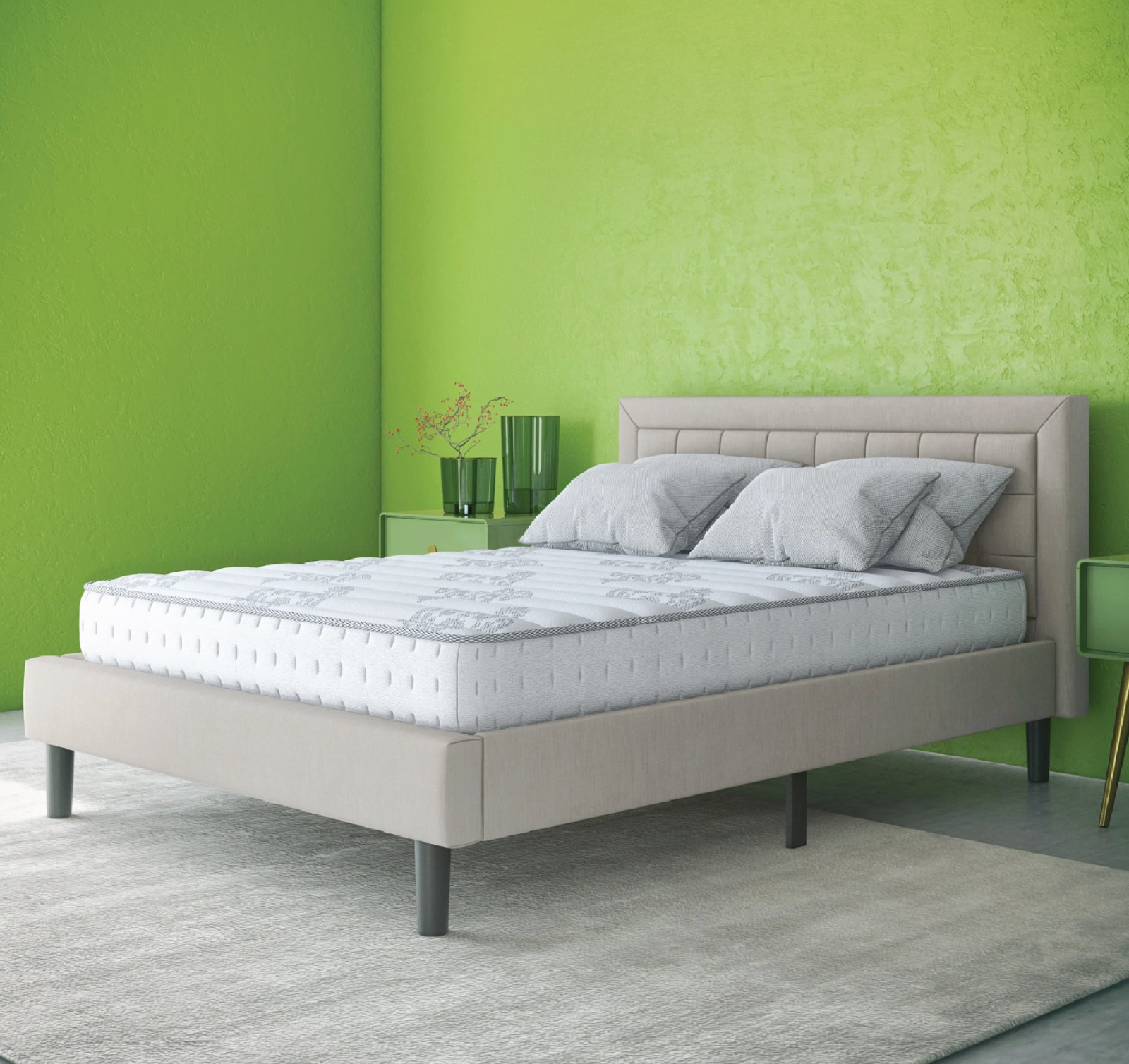 California King Hybrid Mattress 10in Medium Firm Colchon Cal King Hibrido Cama