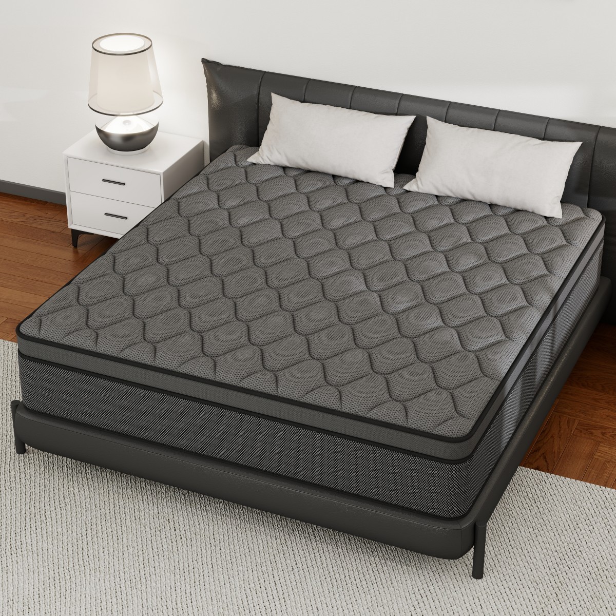 8″/12″/14″ Gel Memory Foam Mattress Pocket Spring Twin Full Queen King in a Box