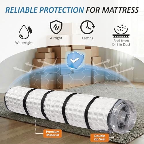 Foam Mattress Vacuum Bag with 4 Adjustable Packing Straps Queen/Full/Full-XL