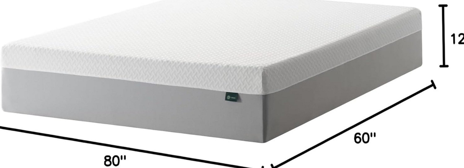 Zinus 12 Inch Green Tea Memory Foam Mattress Queen Fiberglass Free Medium NEW