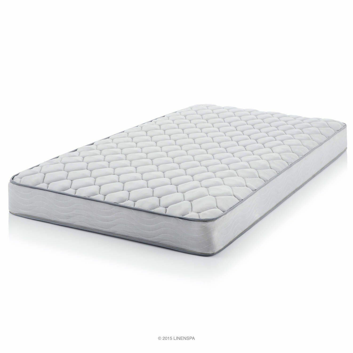 Queen Size Bed 6 Inch Innerspring Mattress Foam Steel Coils Quilted Fabric Cover