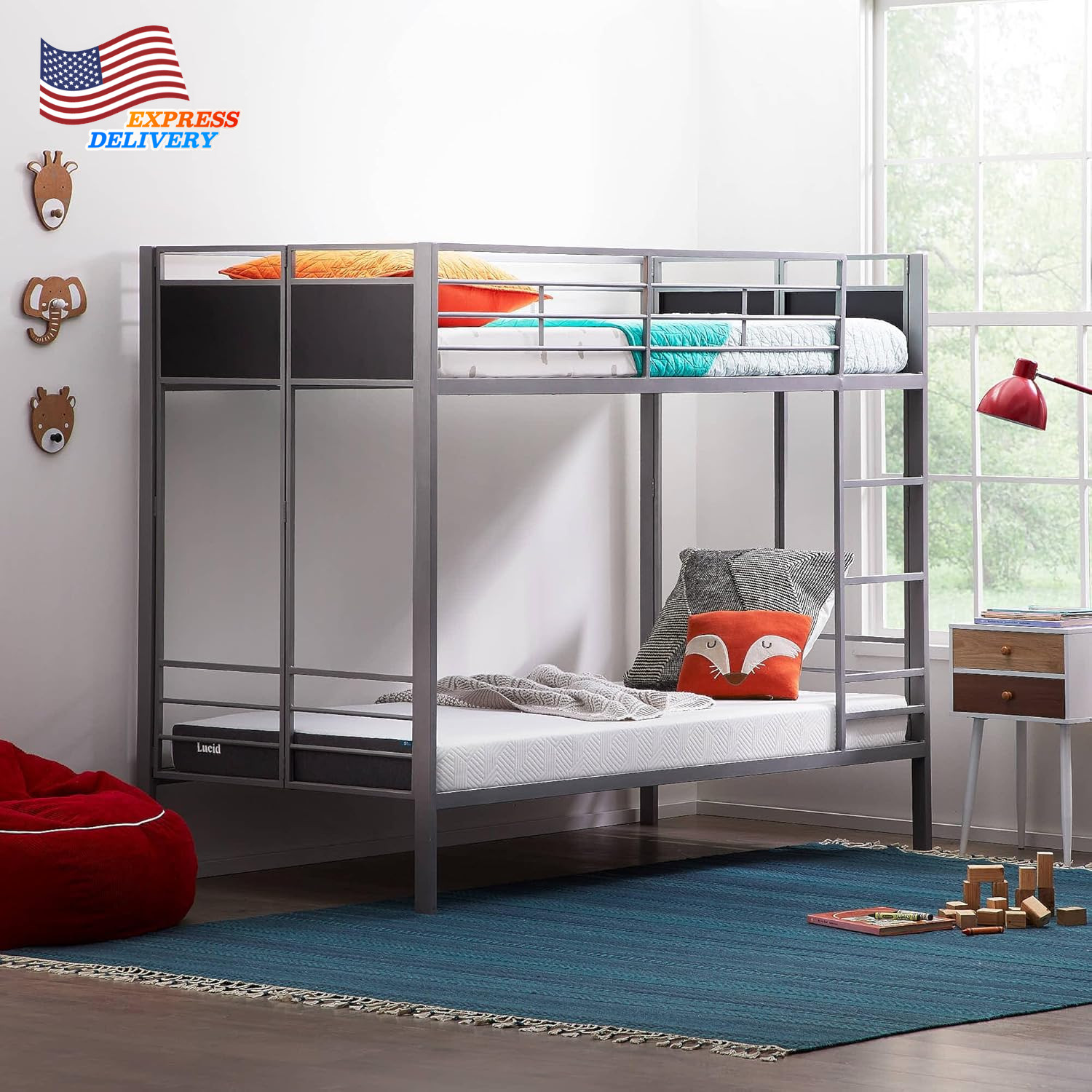 5″ Memory Foam Mattress Low Profile Firm Feel Infused with Bamboo Charcoal & Gel