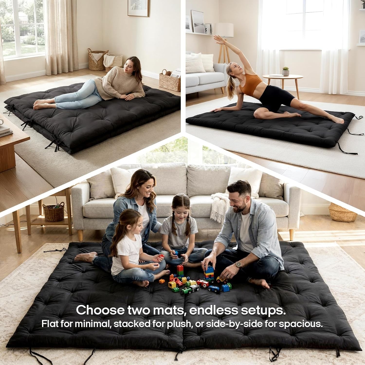Water Resistant Japanese Futon Mattress Full Size 75″x54″ 2.5 Inch Thick