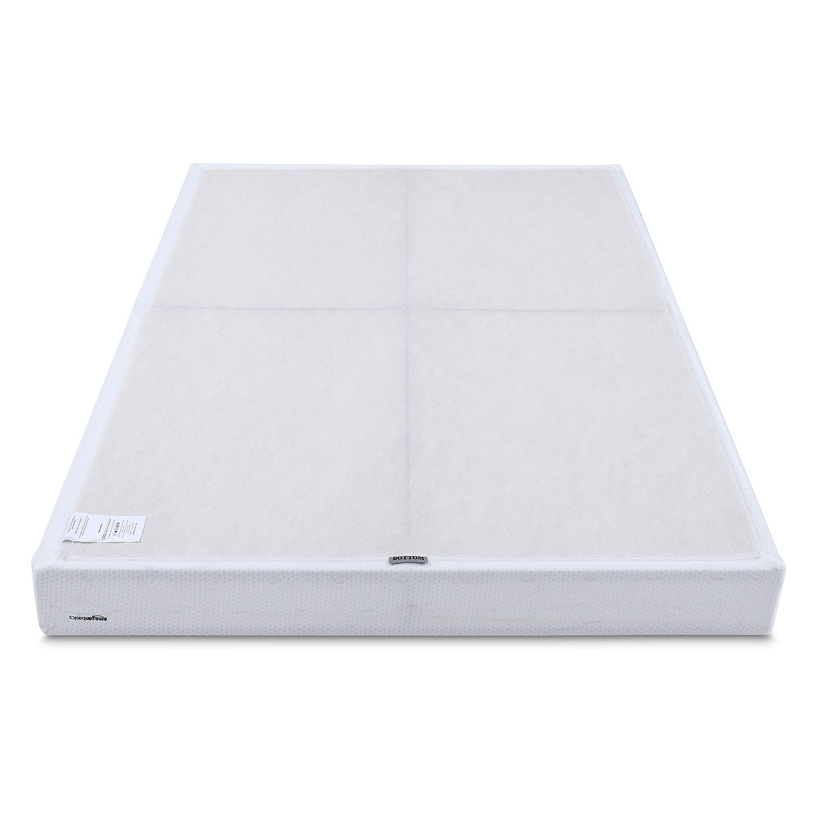 Amazon Basics Smart Box Spring Bed Base, 9-Inch Full(74″L x 53″W), White