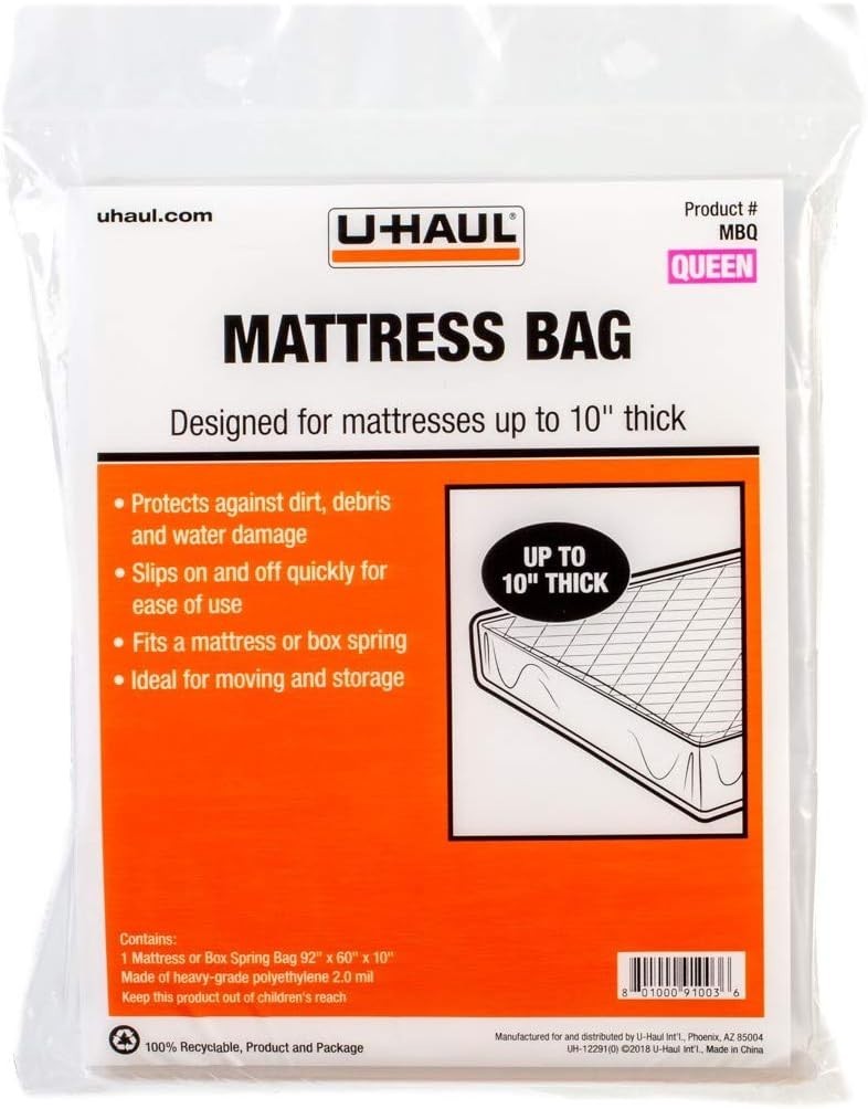 Heavy-Duty Queen Mattress Bag (92″ x 60″ x 10″) for Safe Moving & Storage