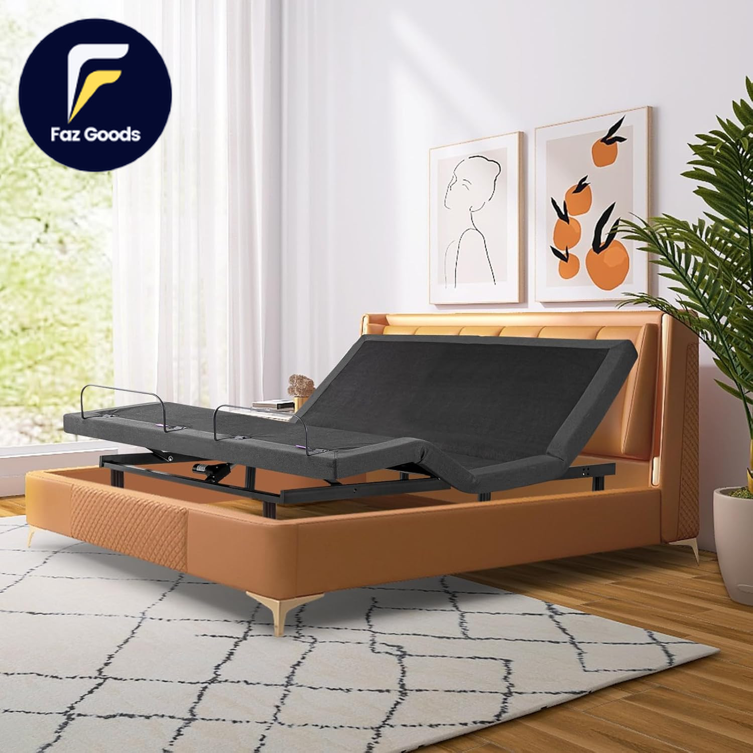 Adjustable Queen Bed Frame & 14″ Gel Memory Foam Mattress with Smart Features