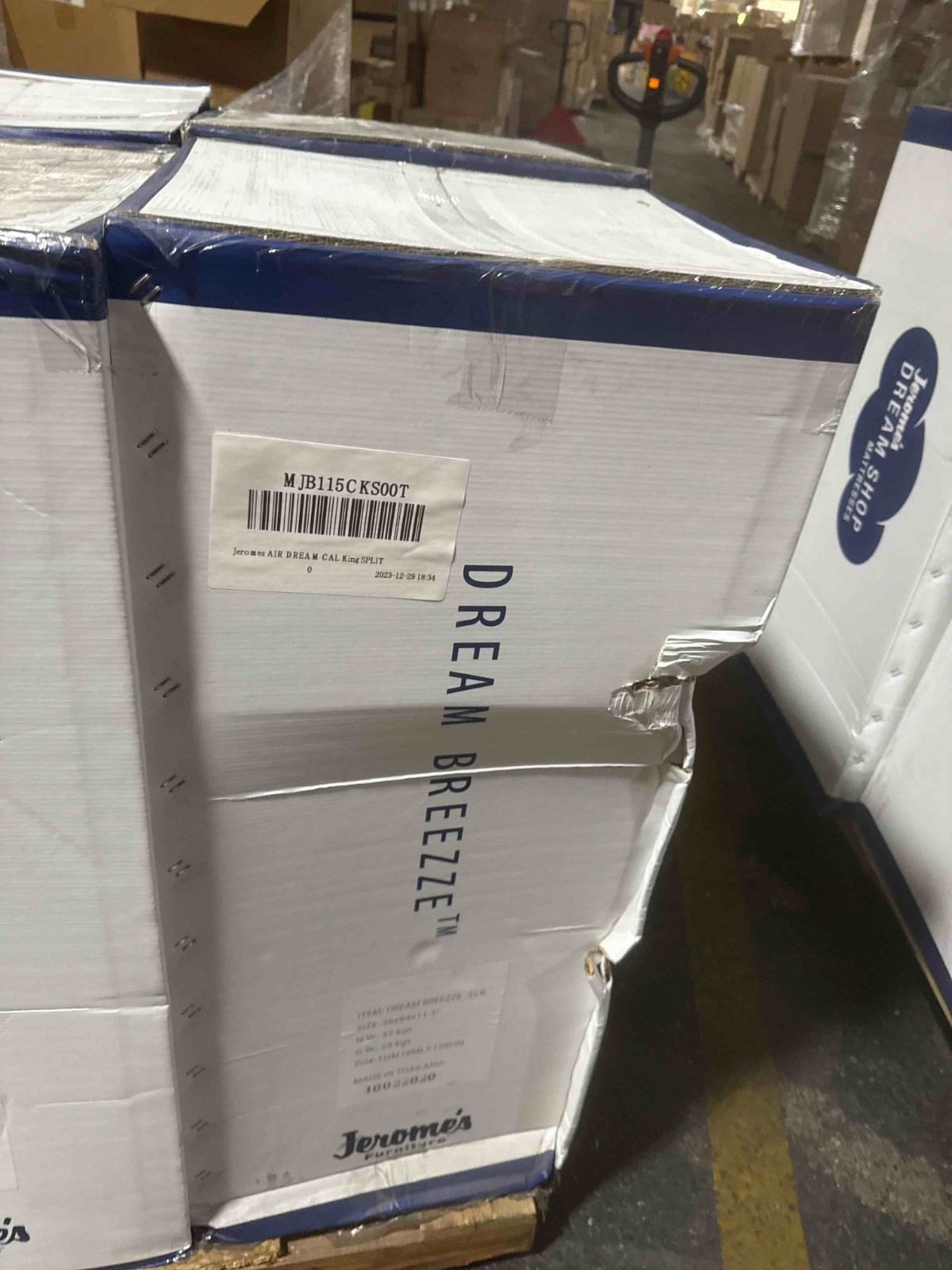 Jerome’s Dream Breezze SCK Split Cal King Mattress 36x84x11.3in Thailand