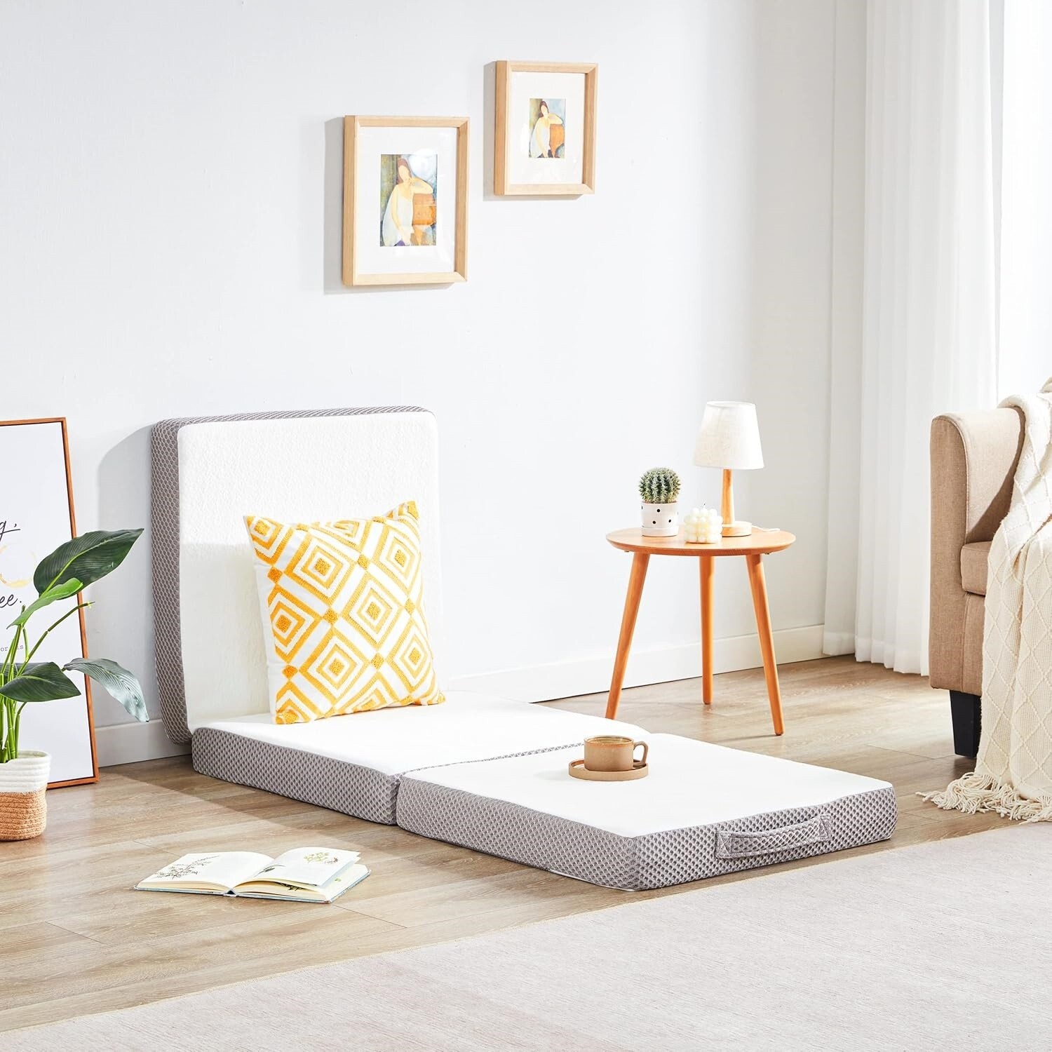 Colchón plegable para acampar cama de invitados plegable de espuma viscoelástica