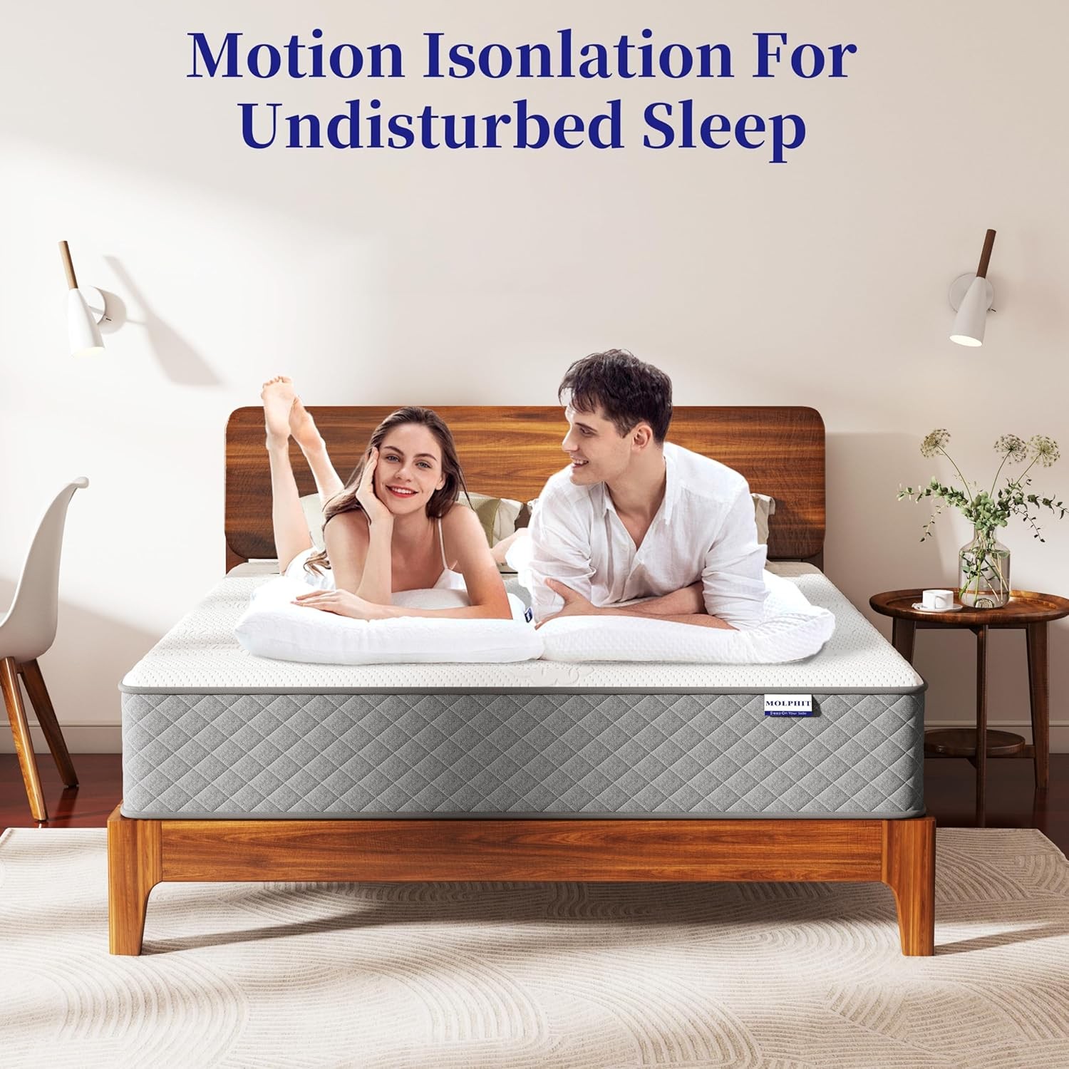 12 Inch Full Size Mattress Medium Firm Hybrid Mattress in a Box 7-Zone Memory