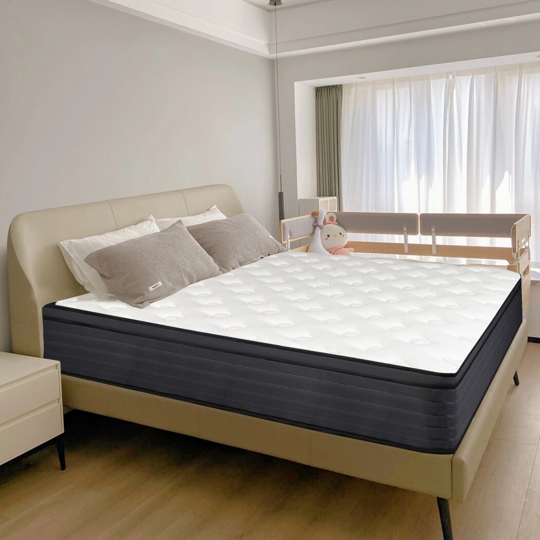 12″ 14″ Gel Memory Foam Mattress Twin Full Queen King Bed Hybrid Spring In A Box