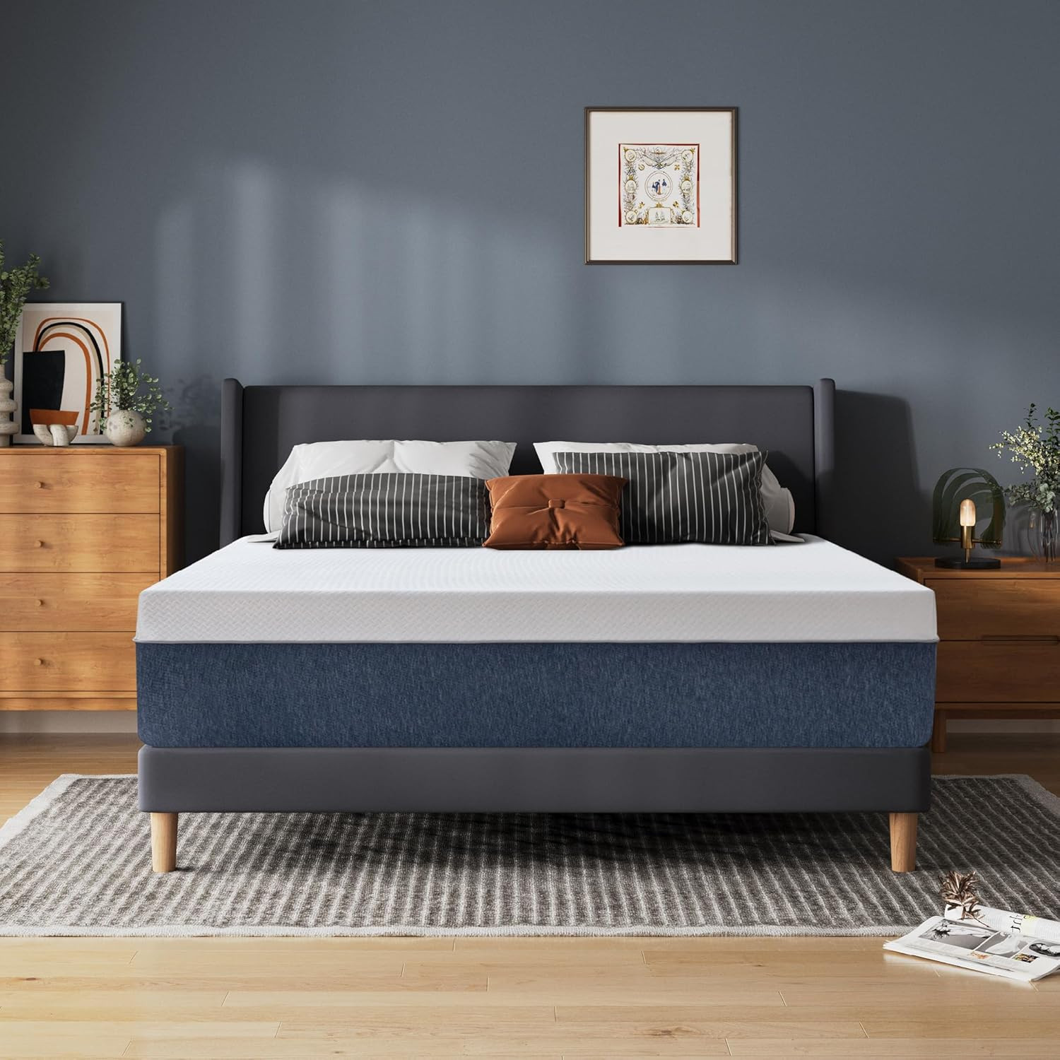 14″ King Memory Foam Mattress, Gel Cooling, Medium Firm, Back Pain Relief