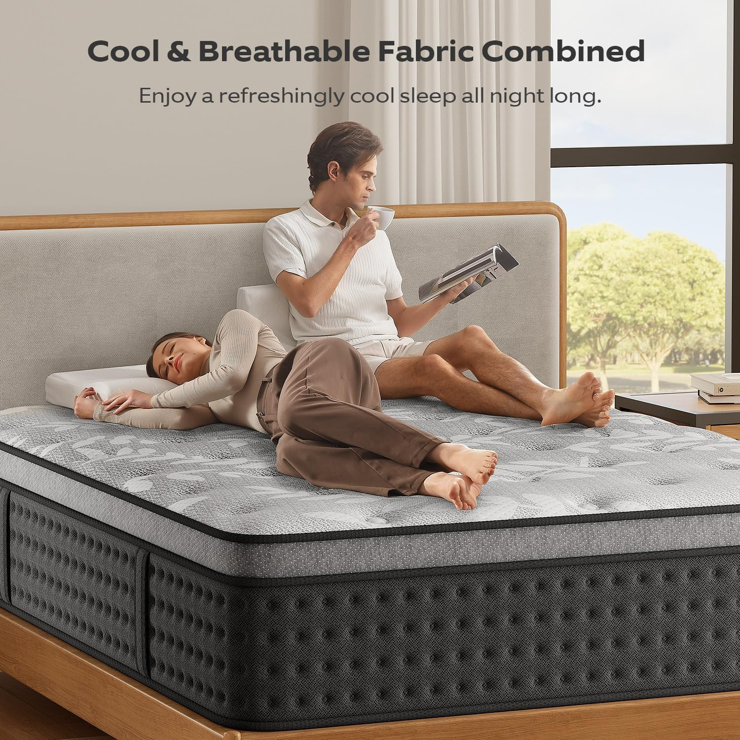 Full Size Mattress,10 Inch Hybrid Full Mattress in a Box,Memory Foam and Pocket
