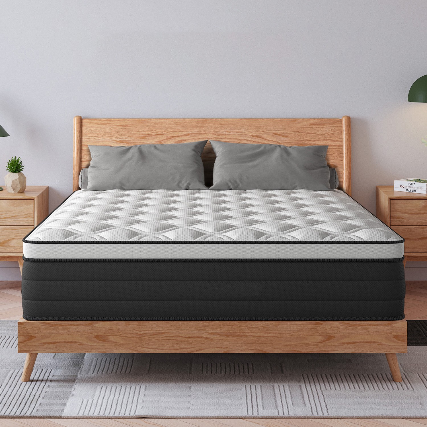 12″ 14″Twin Full Queen King Size Gel Memory Foam Spring Bed Mattress In A Box