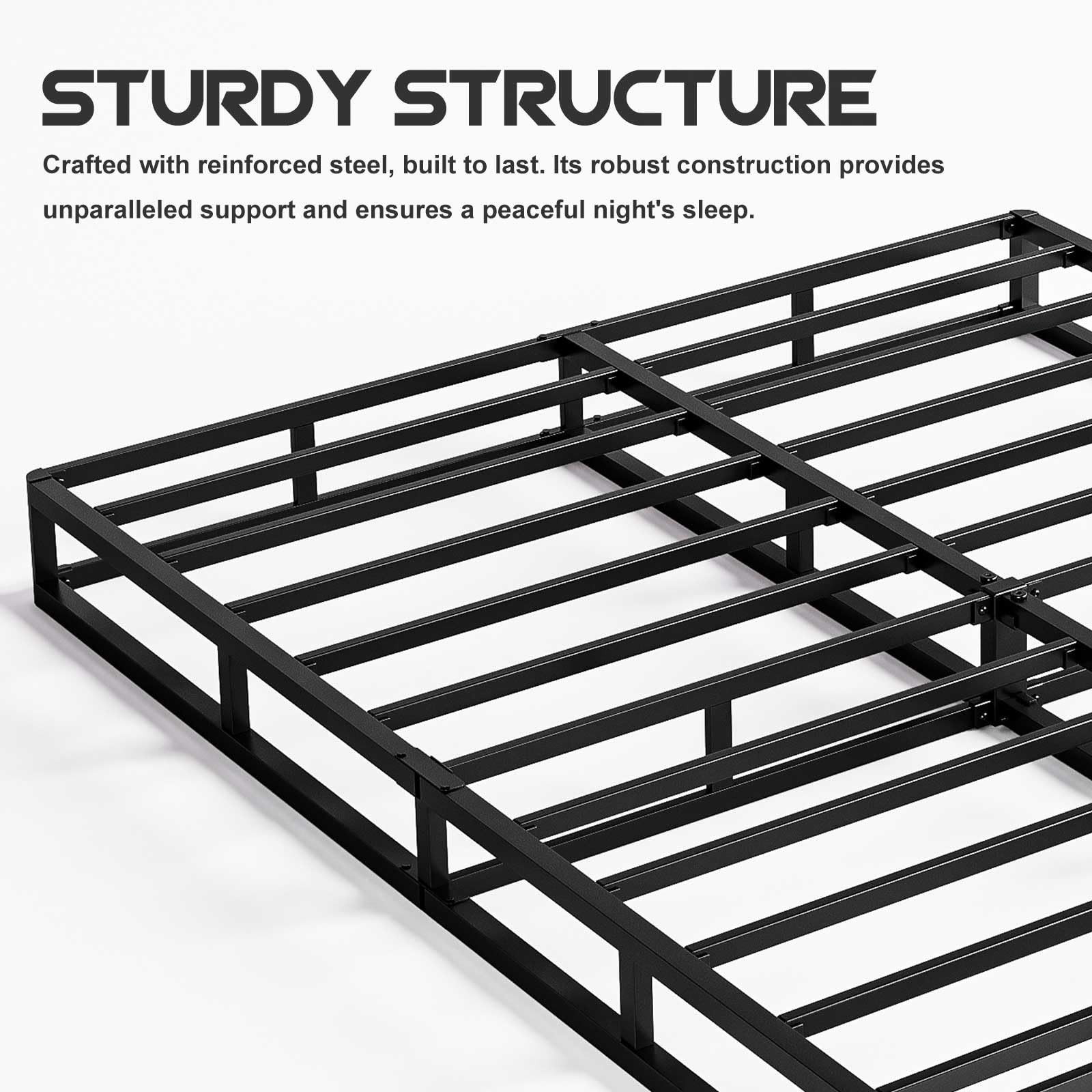 Box Spring Queen and Cover Set, 9 Inch High Profile Easy Assembly Mattress Fo…