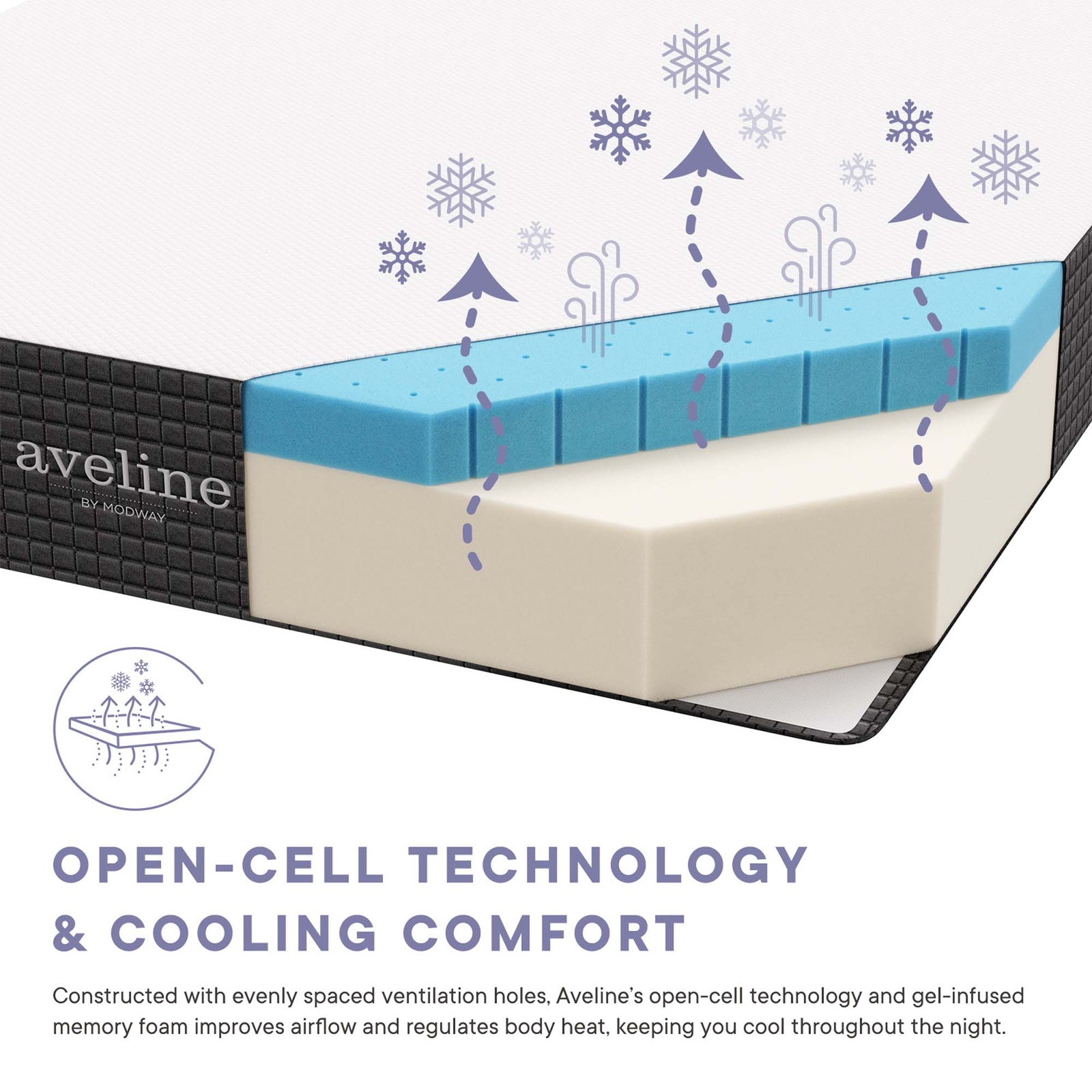 Modway 10″ Cool Gel-Infused Firm King Memory Foam Mattress With 10 Year Warranty