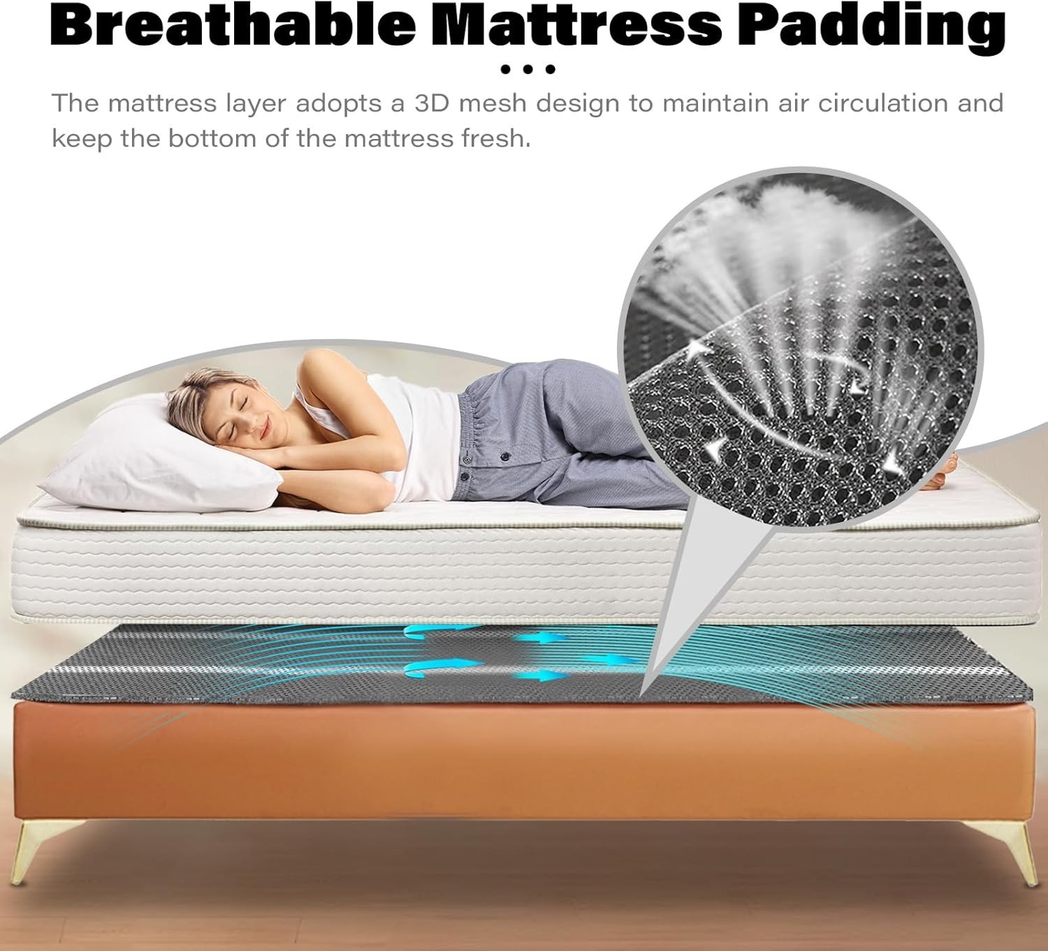 Versatile 80 In Breathable Under Mattress Pad – Perfect for All Seasons
