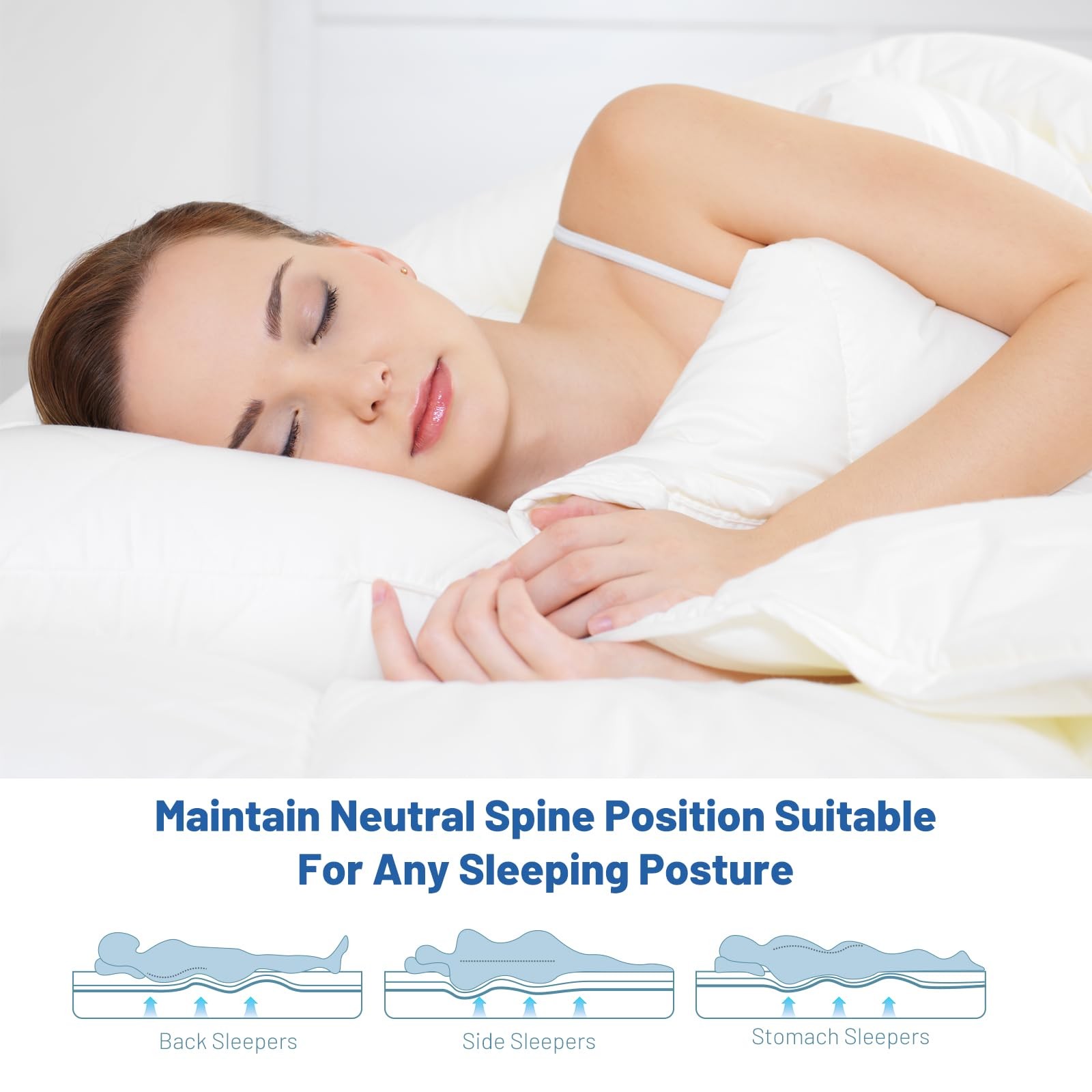 4.5 Inch Cold Gel Memory Foam Mattress Replacement Sleeper Sofa Queen Size