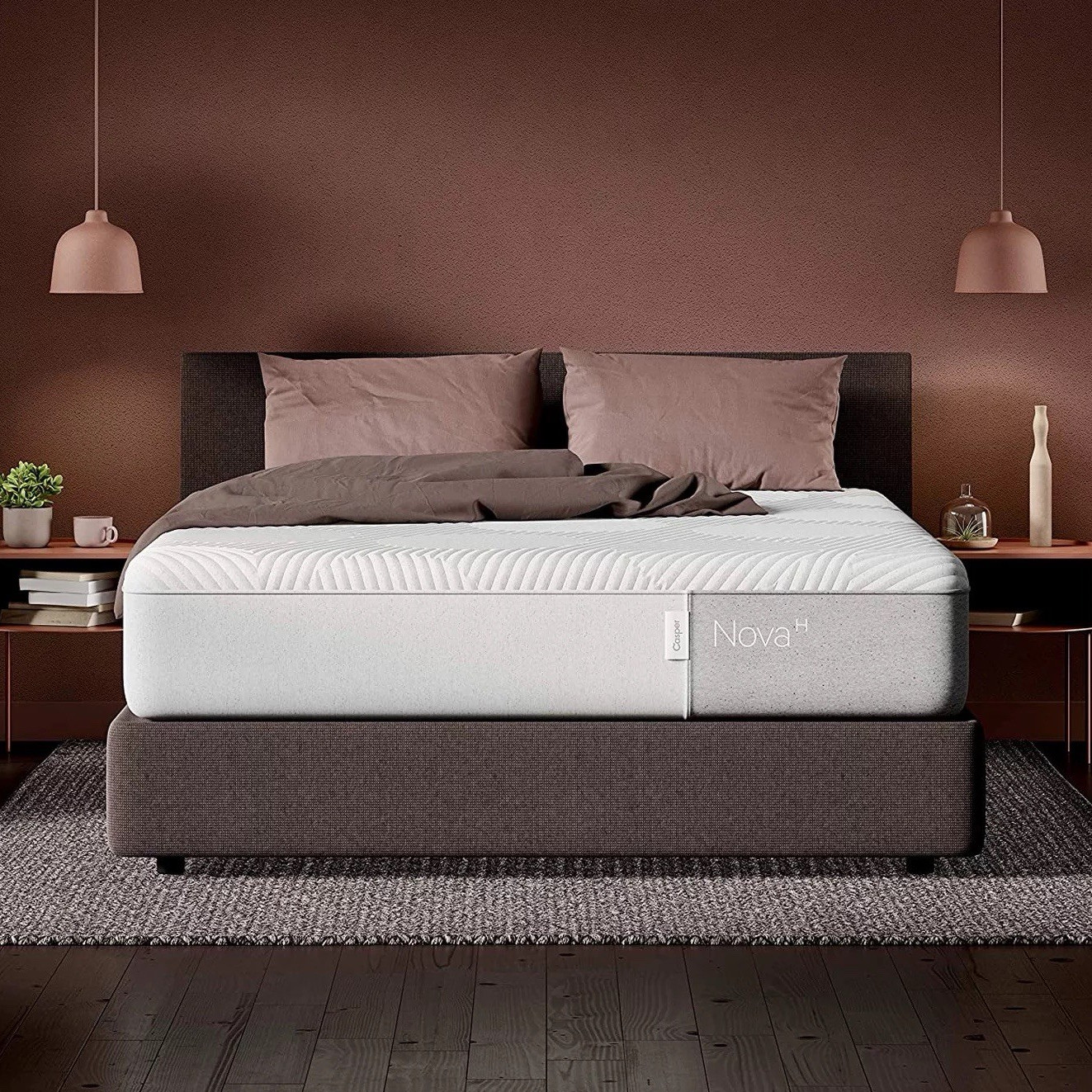 Casper Nova+ Hybrid Mattress Queen Medium Cooling Technology White/Gray