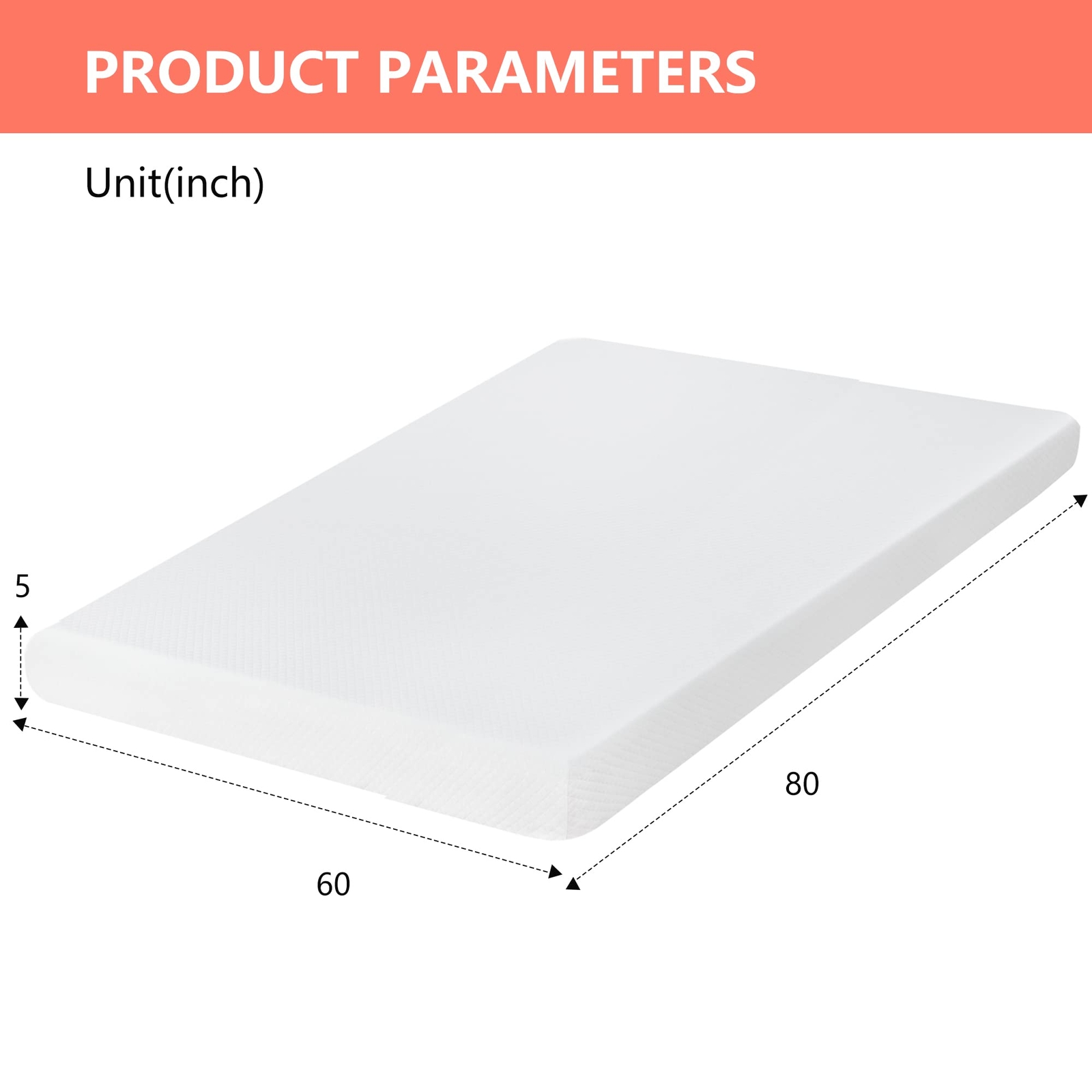 Colchón Queen De Espuma Viscoelástica 5 Pulgadas Colchones Memory Foam En Oferta