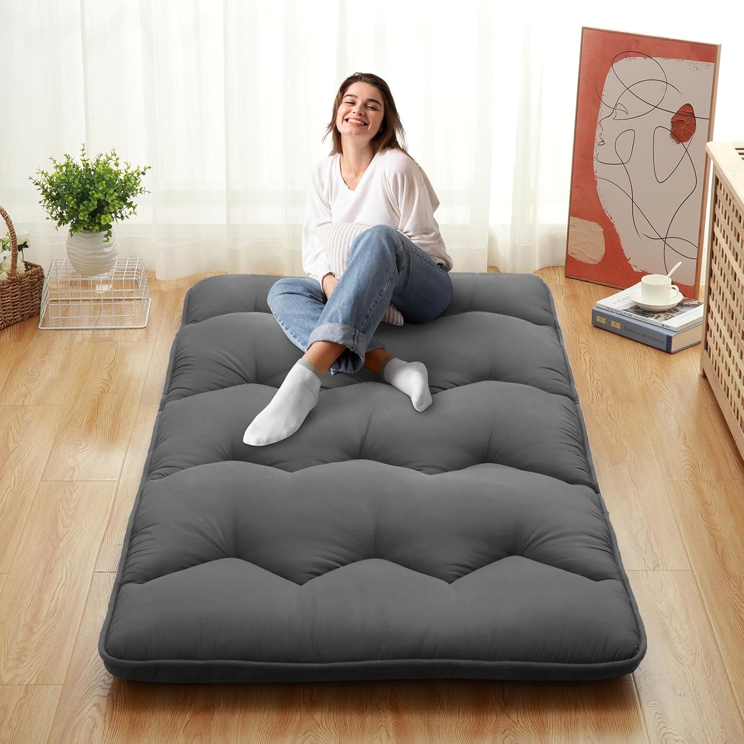 Ⓜ️Twin/Full/Queen Size Floor Mattress Japanese Futon Mattress Sleeping Tatami Ma