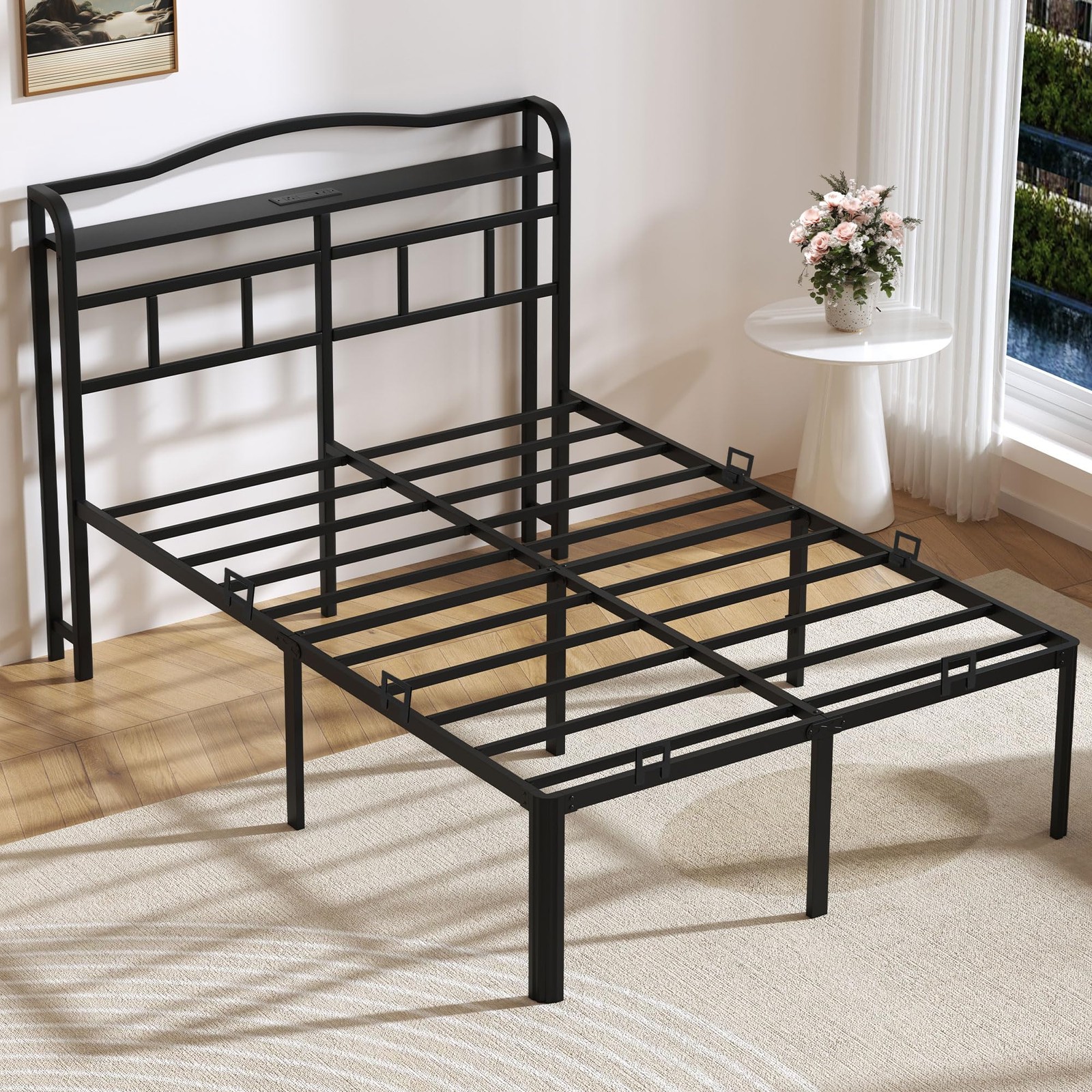 SHOANED Adjustable Non Slip Mattress Gaskets for Gaskets, Black