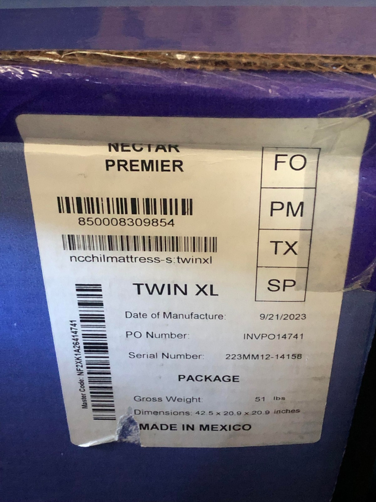 Nectar Classic Memory Foam Mattress Twin XL