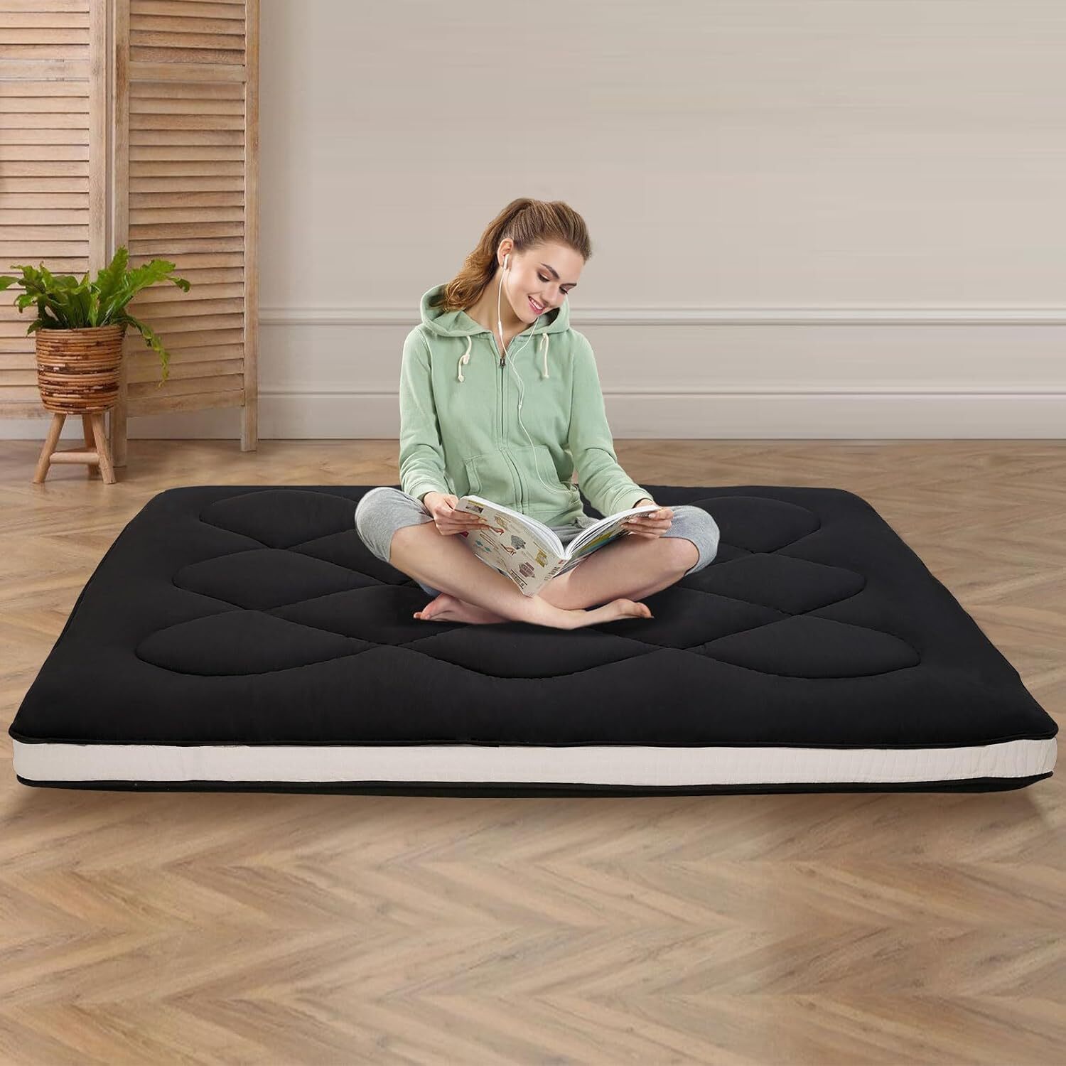 NAIZEA Japanese Futon Floor Mattress Floor Mattress Foldable Tatami For Sleeping