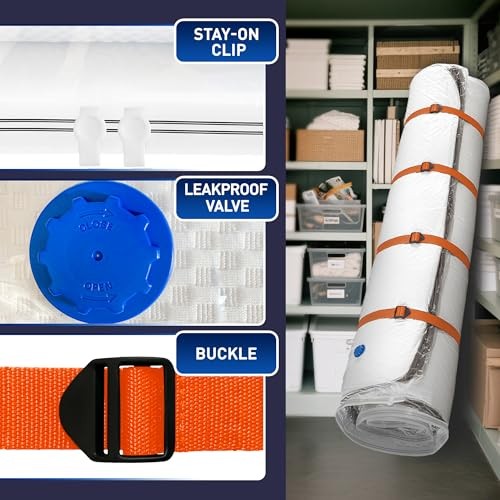 Mattress Vacuum Storage Bag for Memory Foam, Latex and Hybrid King, Cal King