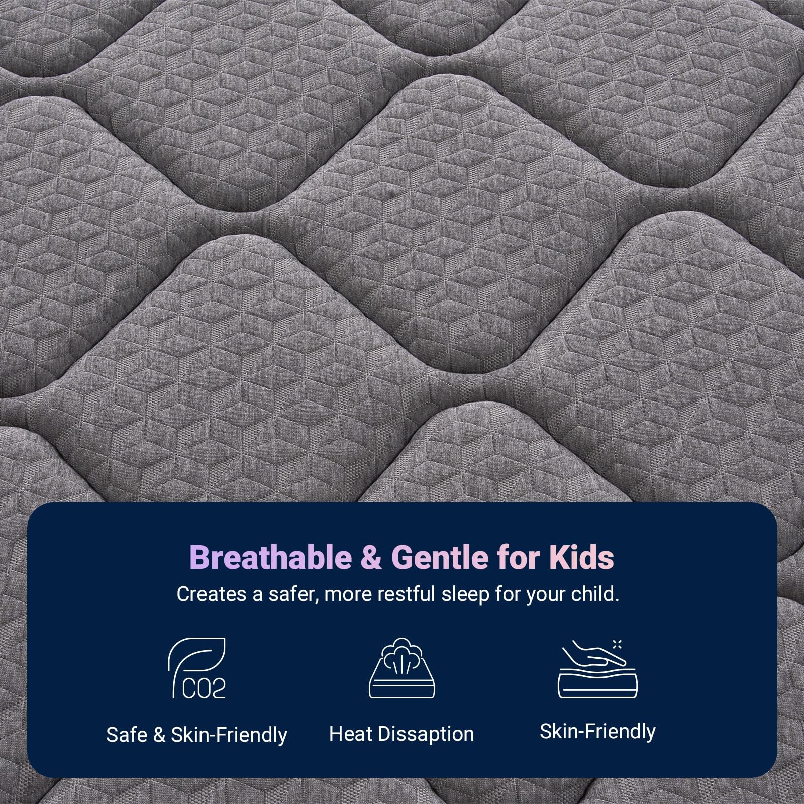 Twin Mattress, 6 Inch Twin Size Mattress in a Box, Medium Firm Hybrid Mattres…