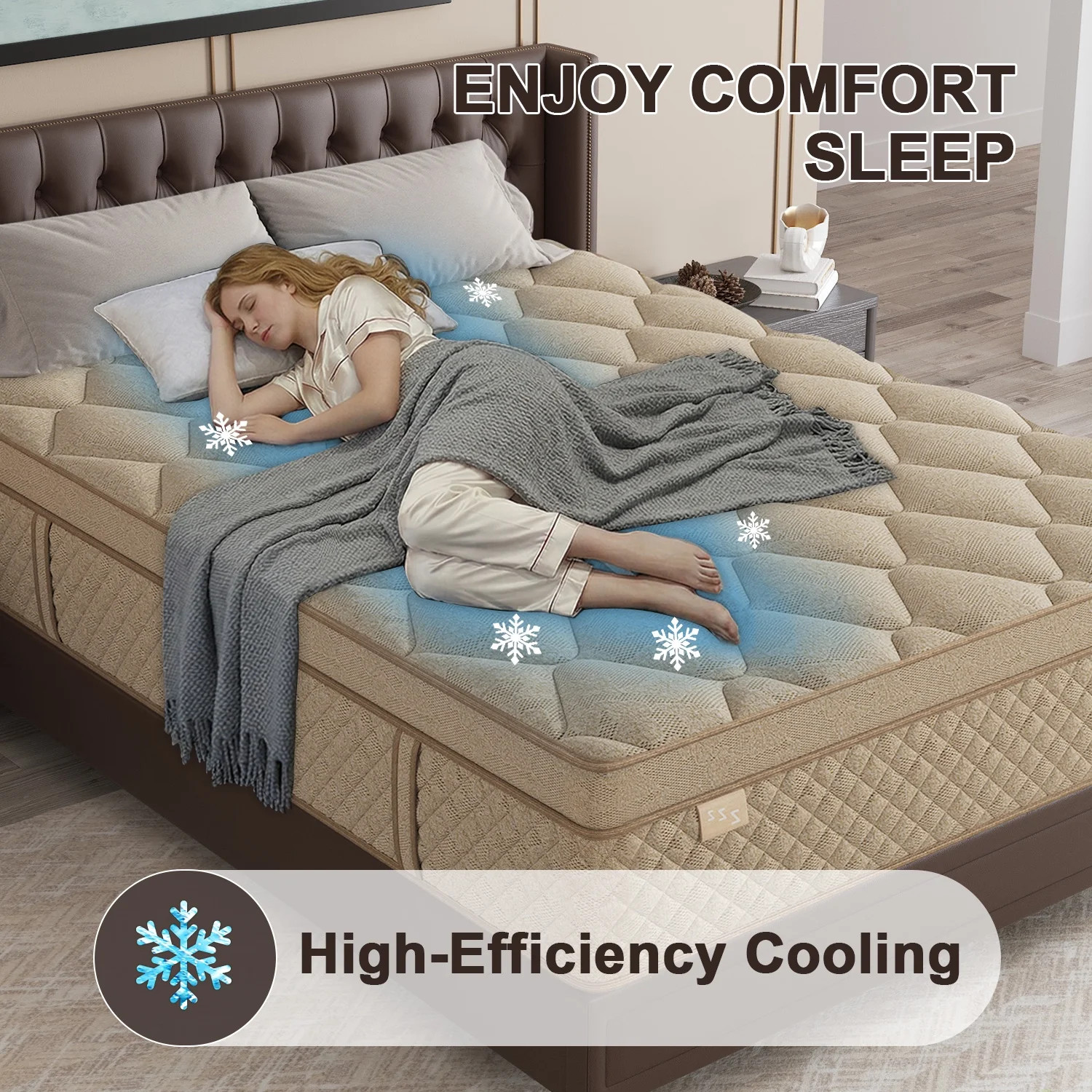 Duchessz 14inch Queen Mattress in a Box Gel Memory Foam Medium Firm Euro Top Hyb