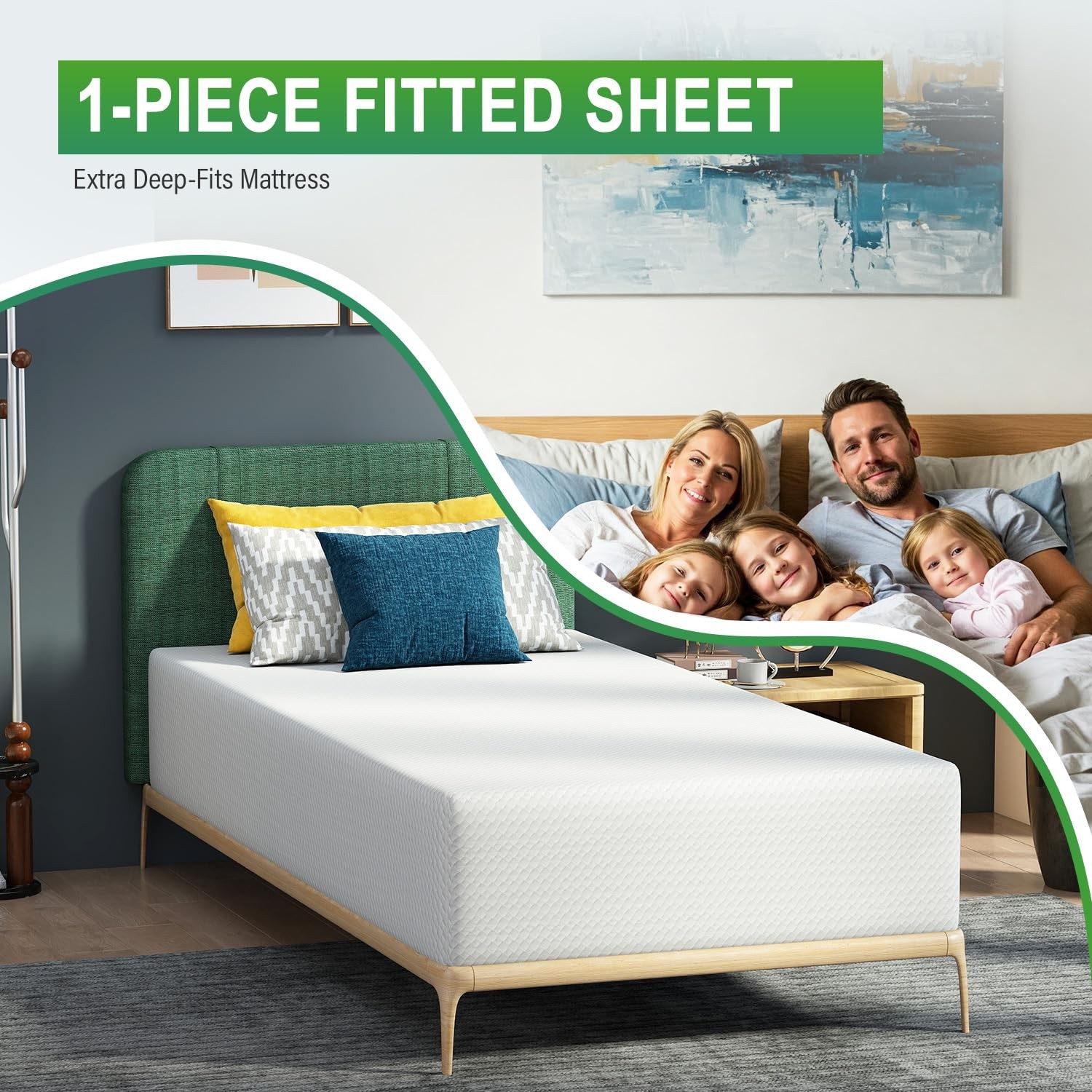 Twin-XL 12 Inch Gel Memory Foam Mattress Medium-Firm