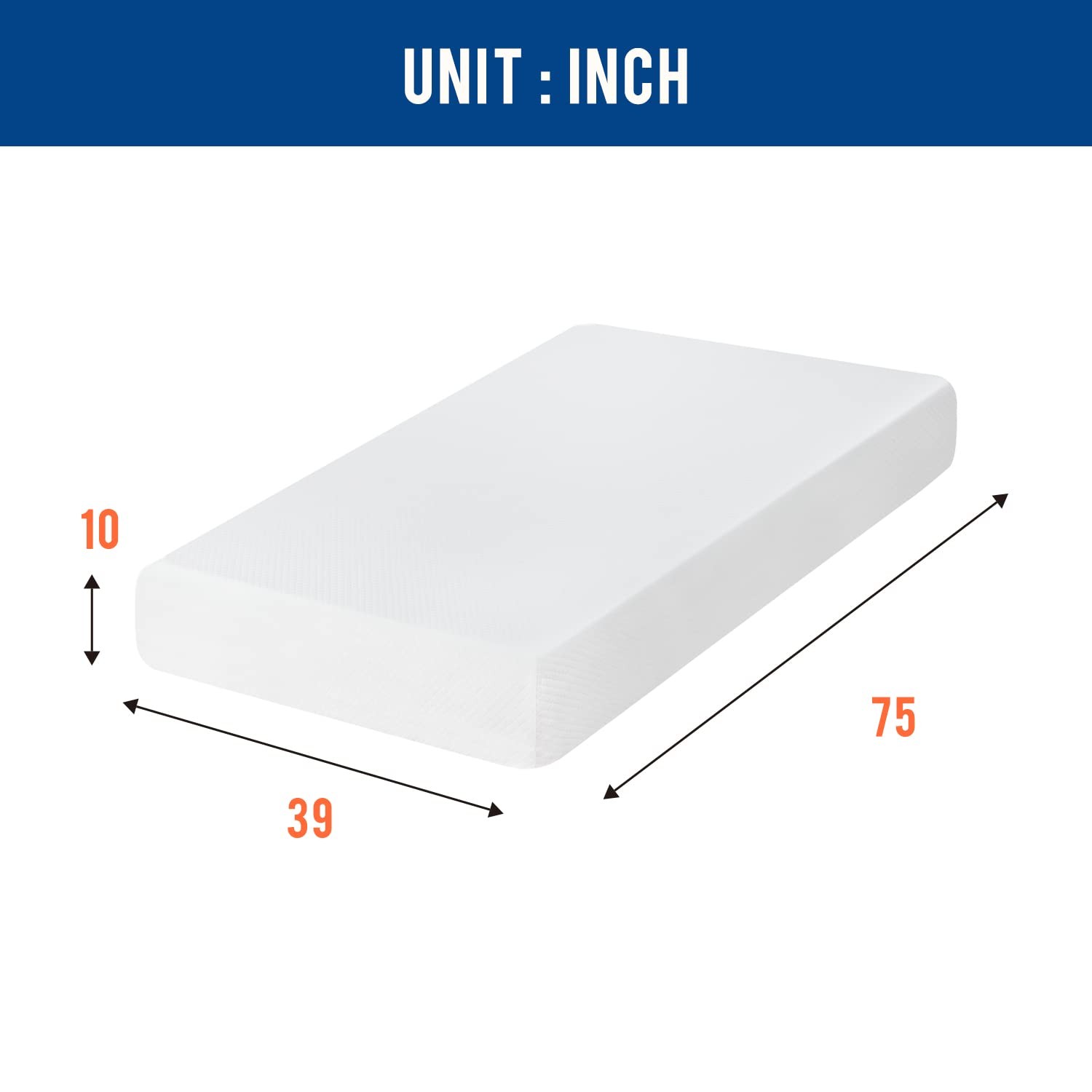 6/8/10/12 inch Gel Memory Foam Mattress for Cool Sleep & Pressure Relief, Medium