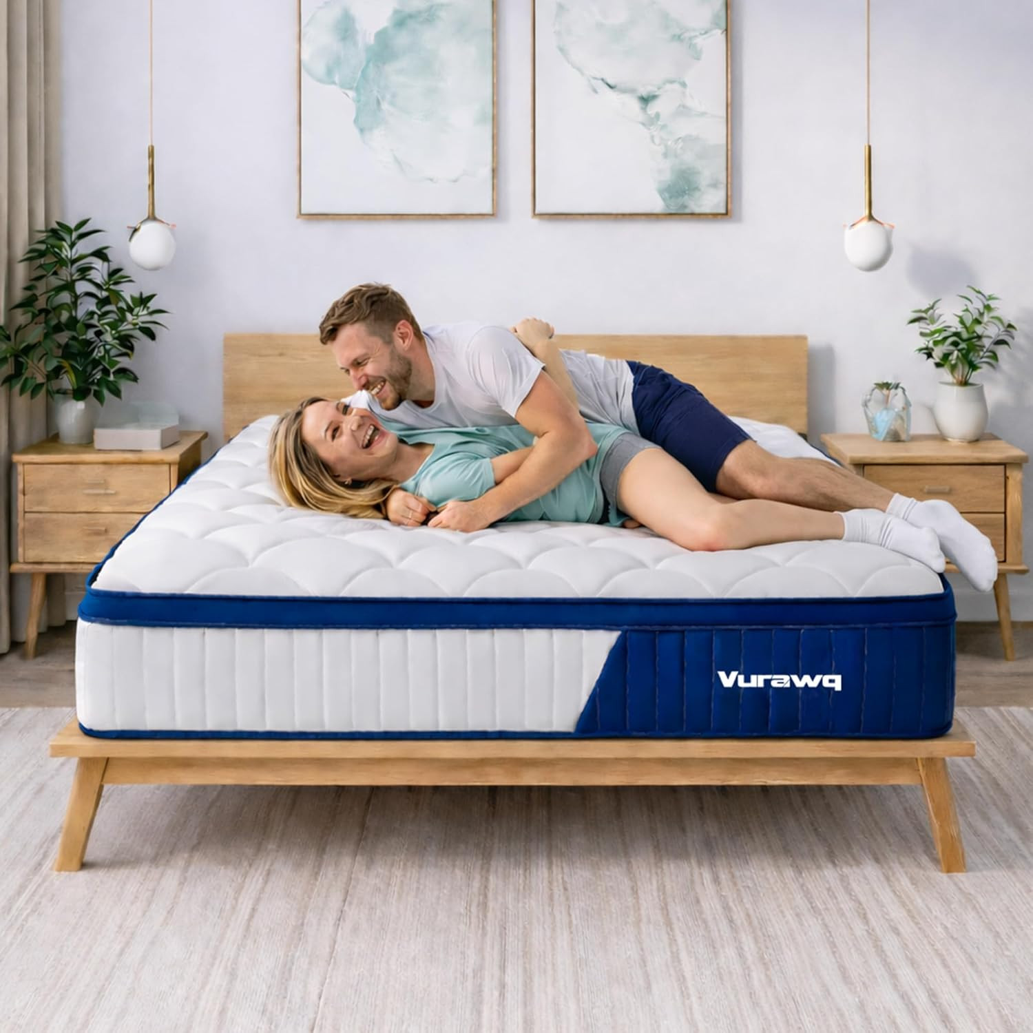 12 Inch Full Size Hybrid Mattress, Fiberglass Free, Gel Memory Foam & Individual