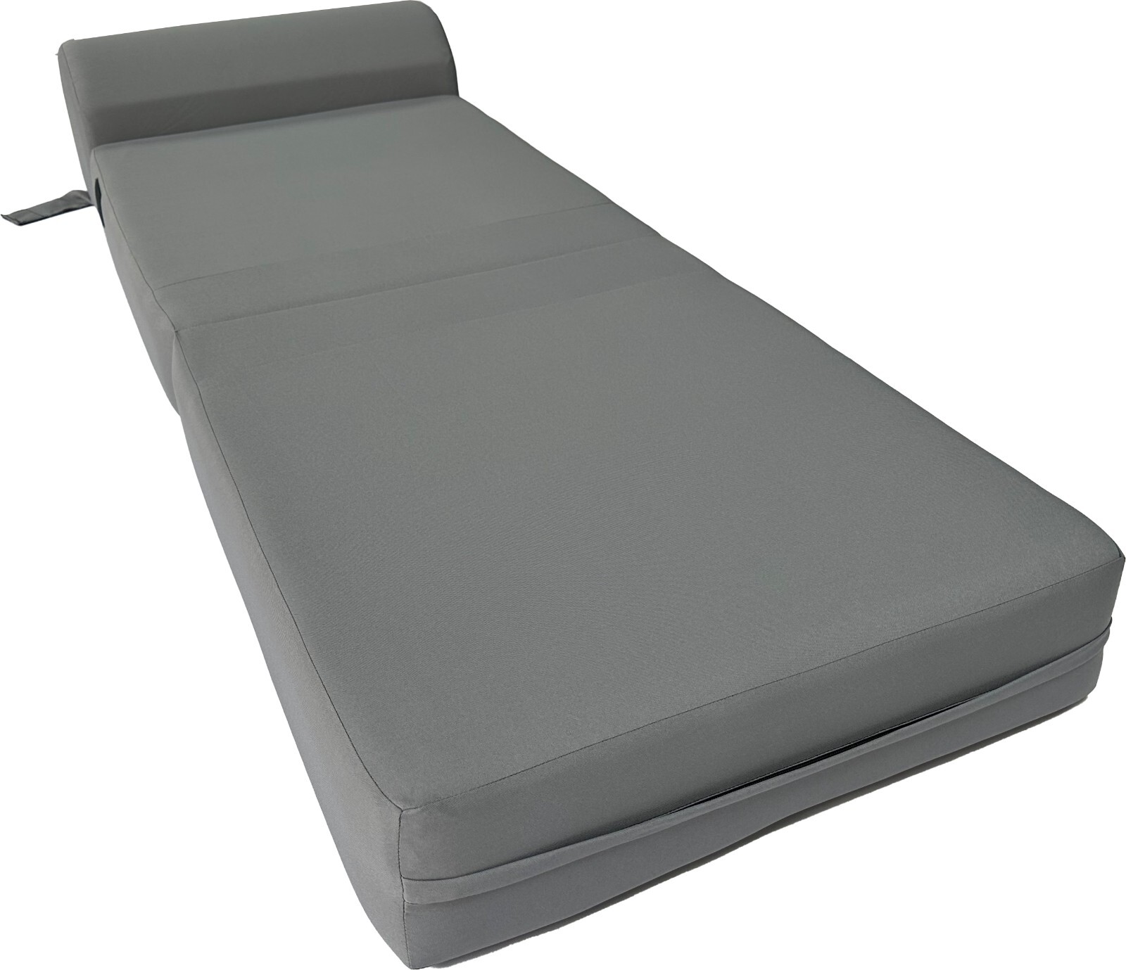 Portable Flip Sleeper Chair Folding Foam Beds, Sofa, Couches 6x24x70 Gray
