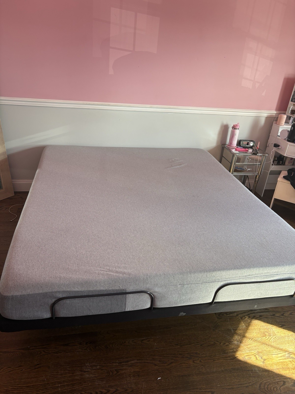 King Size Gray Mattress Rectangle Shape for Bedroom Adults Comfortable Sleeping
