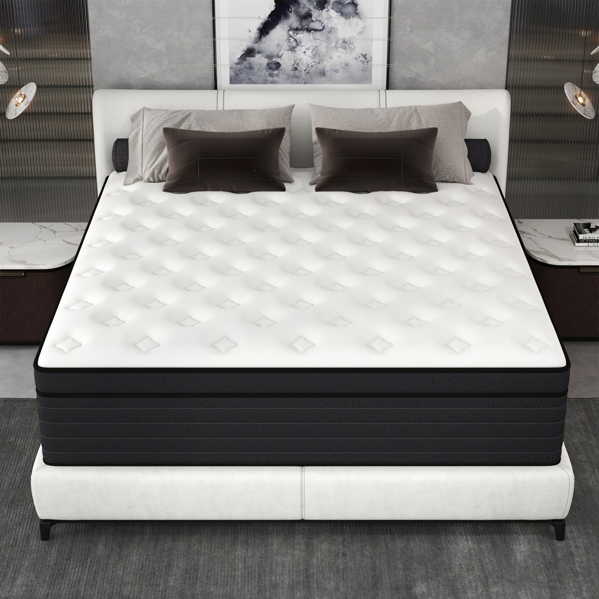 8″10″12″14″ Twin Full Queen King Mattress in a Box Hybrid Spring Gel Memory Foam