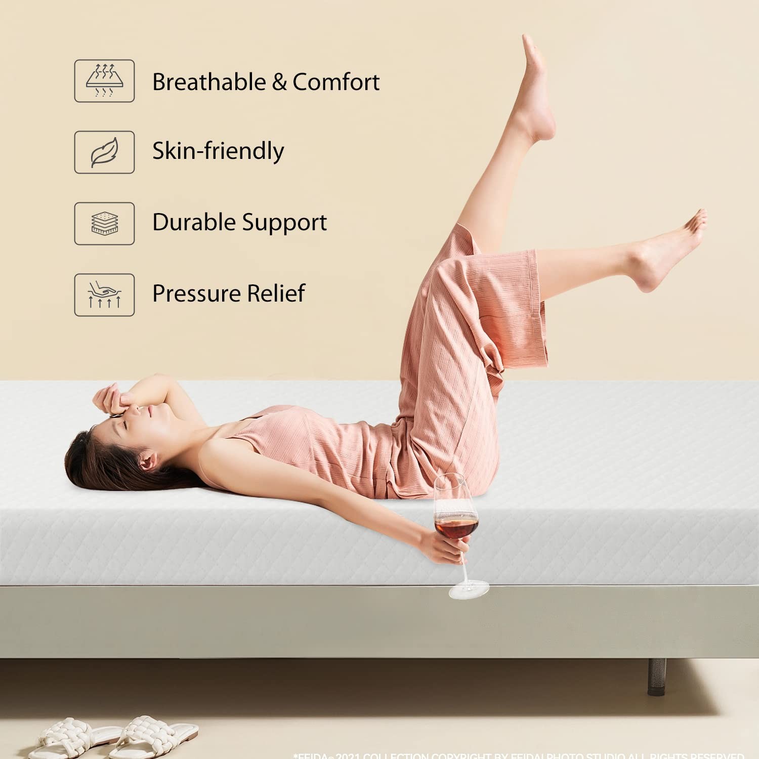 5 Inch Memory Foam Mattress/Medium-Firm Mattress for Pressure Relief & Cooler…