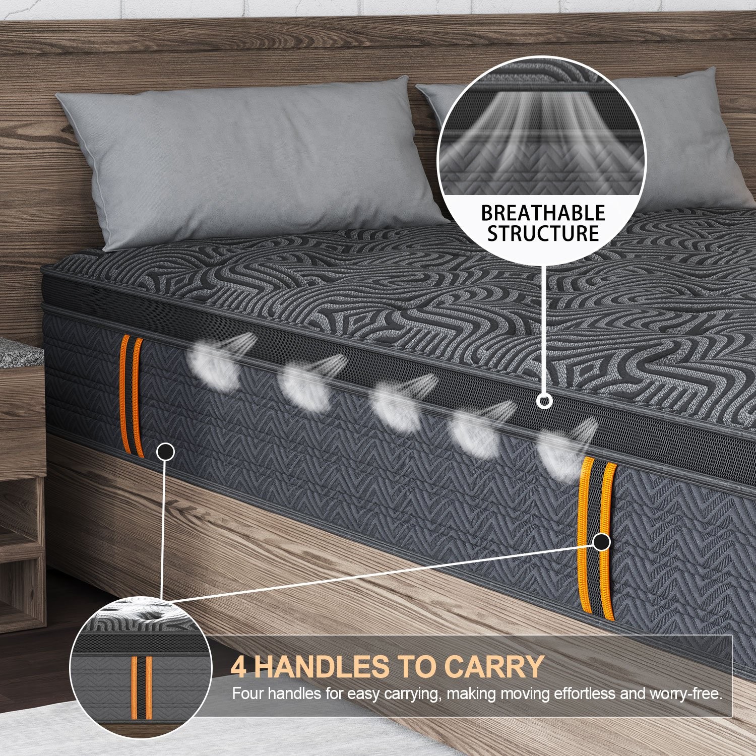 9″ 12″ Twin Full Queen King Size Mattress in a Box Hybrid Spring Gel Memory Foam
