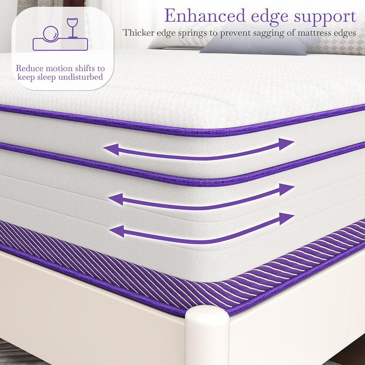 12/14 Inch Mattress Memory Foam InnerSpring Twin Full Queen King Size In A Box