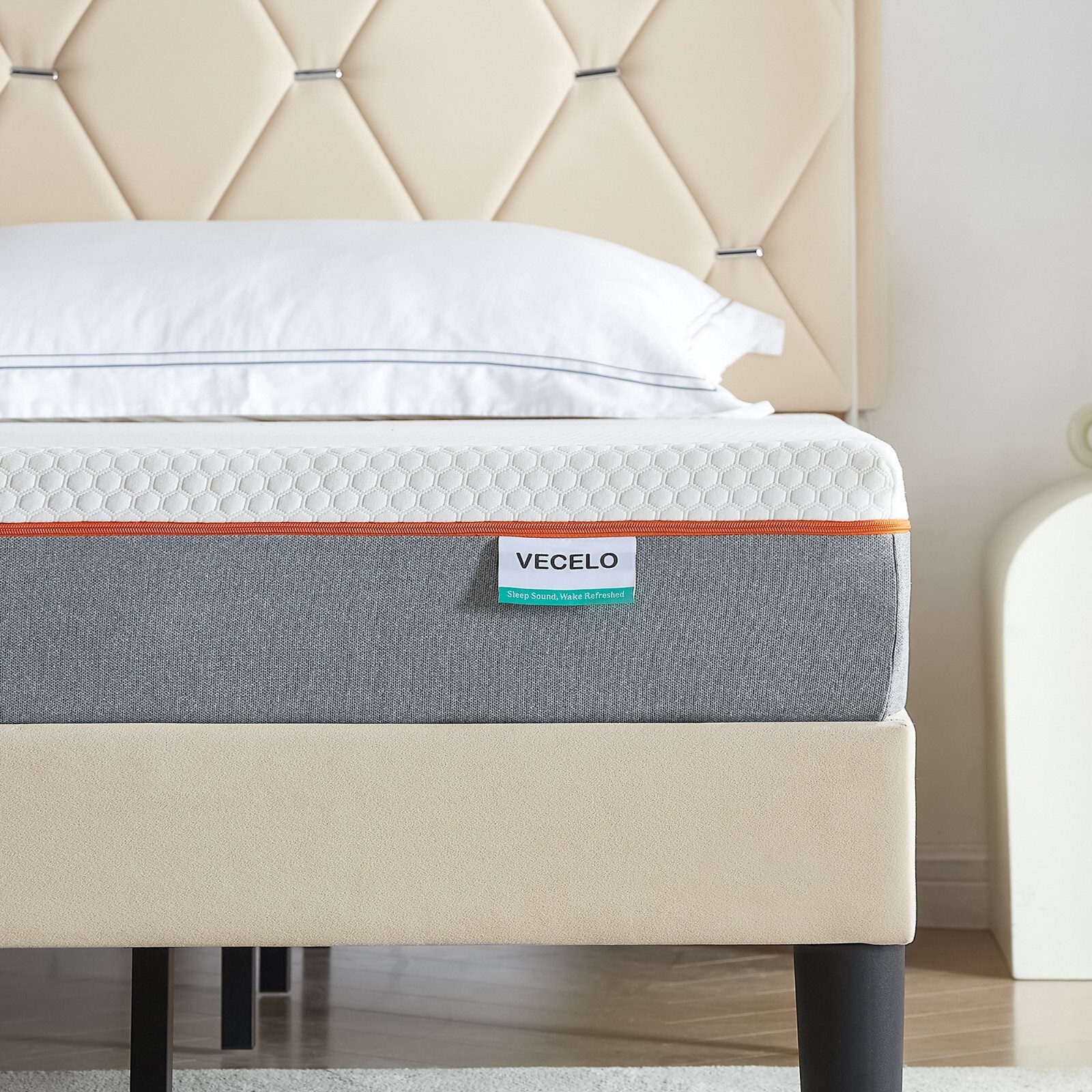 VECELO 8″ Mattress Cal King Gel Memory Foam in a Box Queen Size Pressure Relief