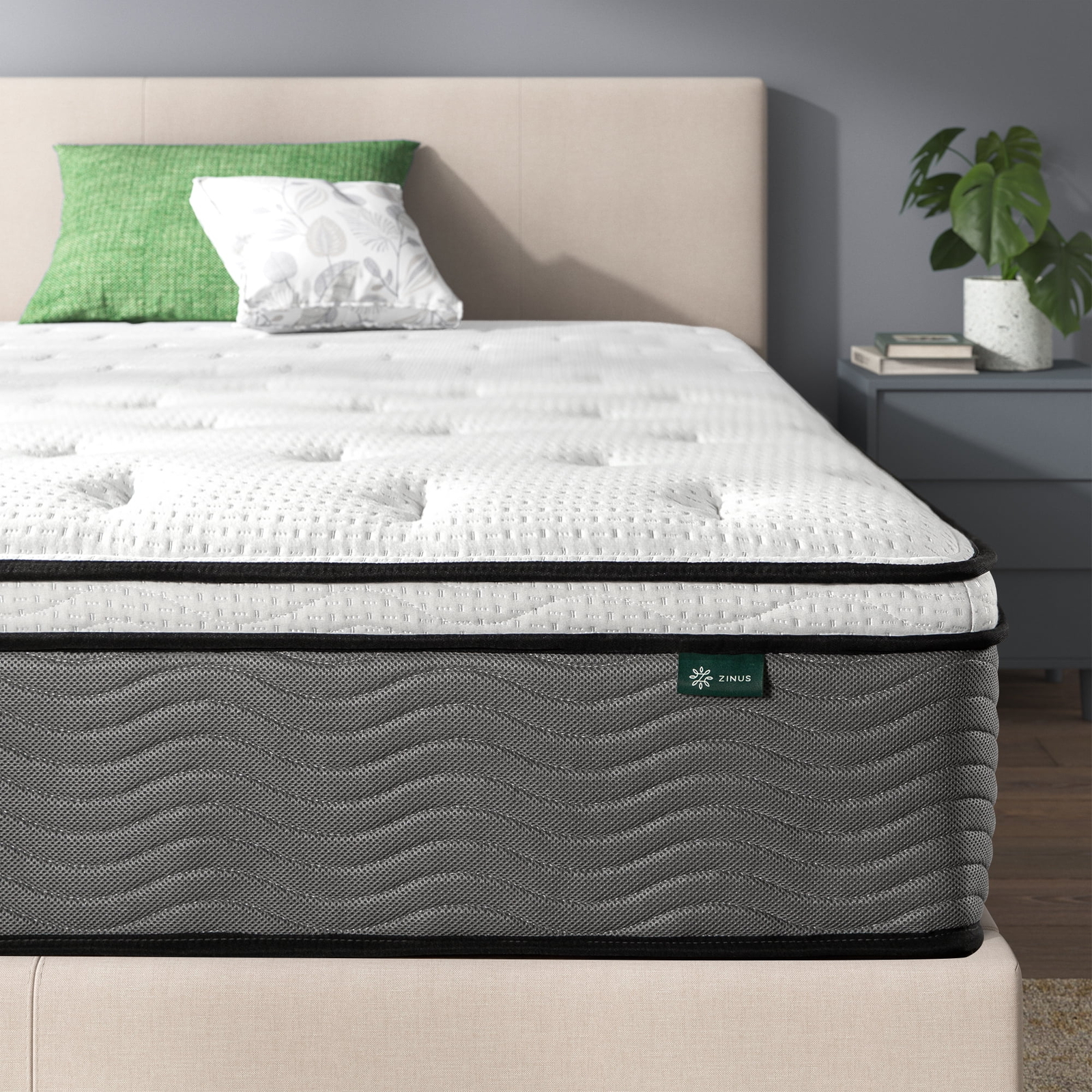 Zinus Pressure Relief Extra Firm Hybrid Mattress Comfort Foam and Pocket Spring