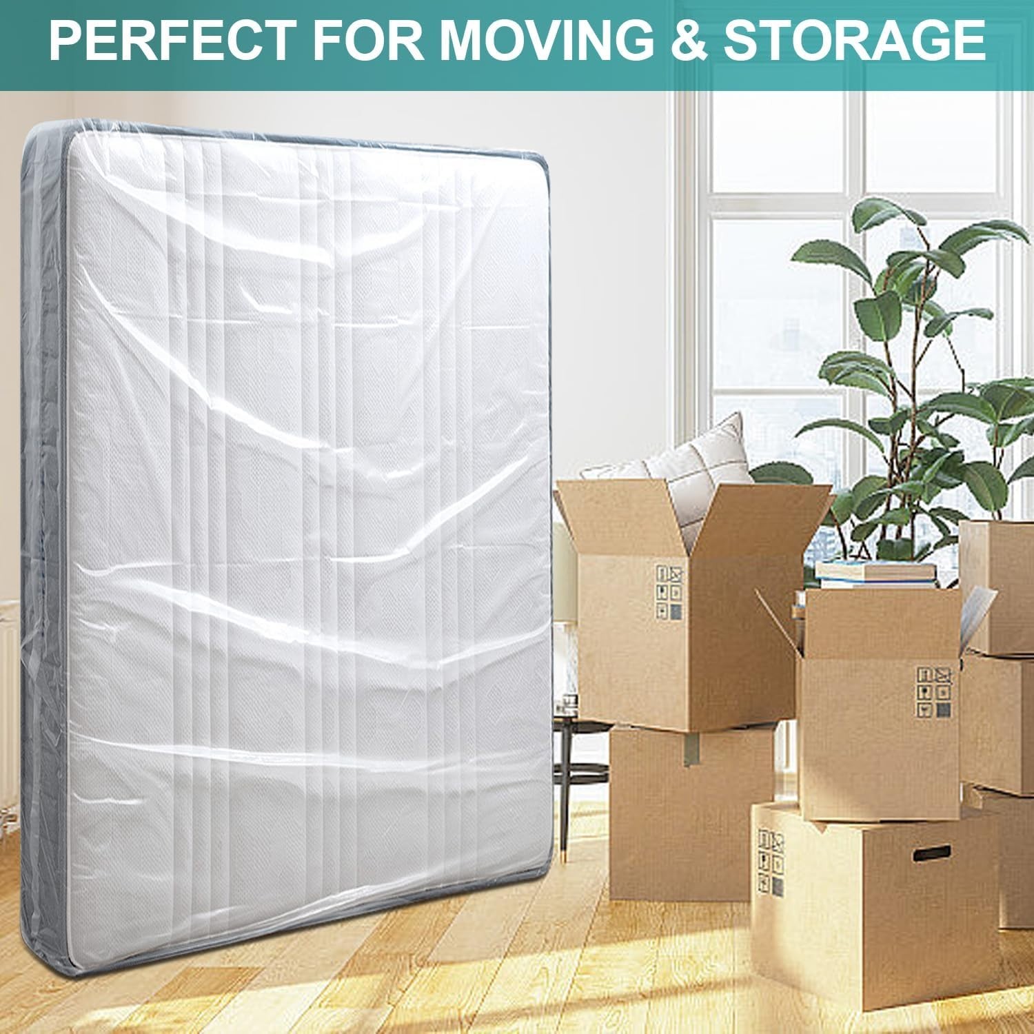Clear Twin Mattress Bag – Heavy-Duty Waterproof Cover for Safe Moving & Storage