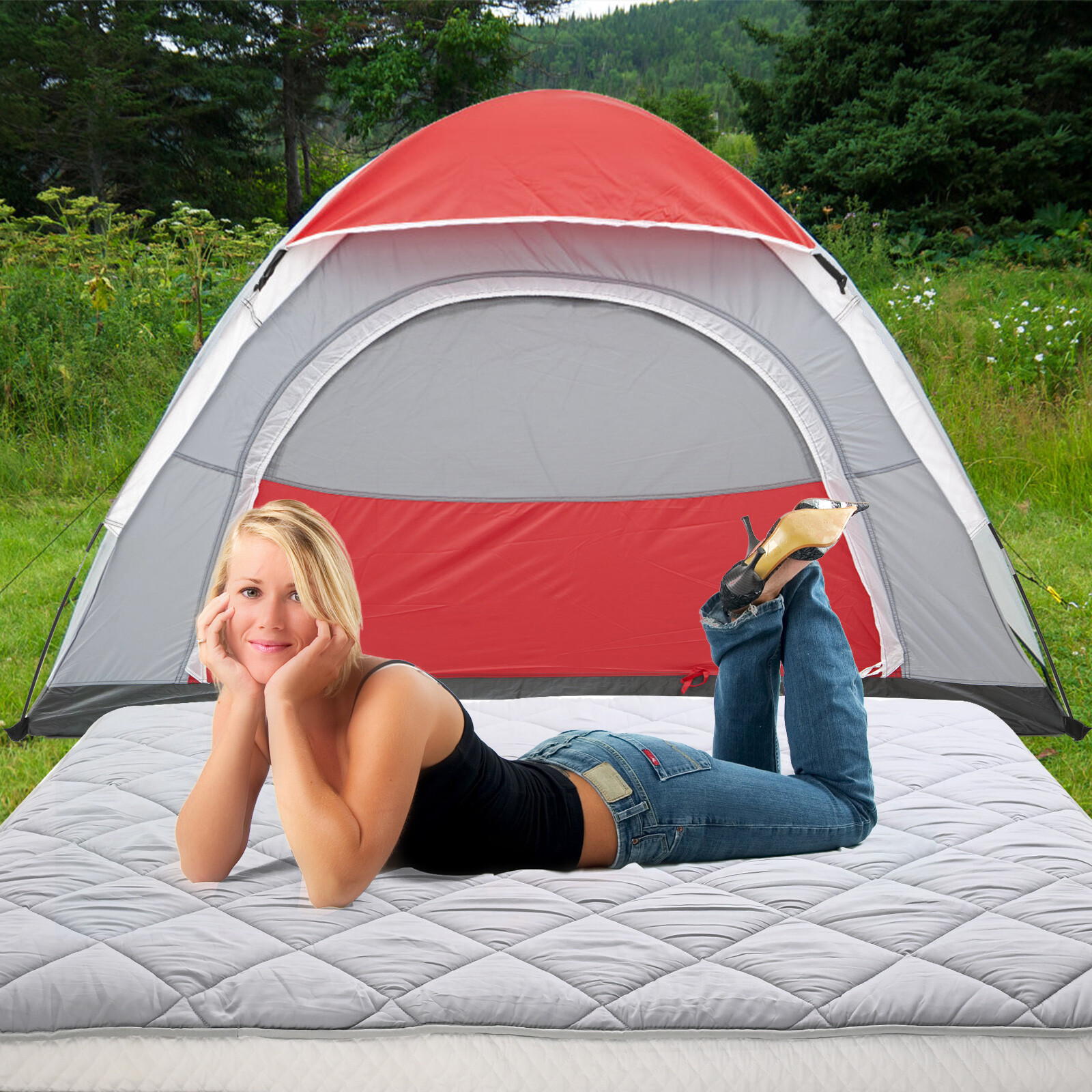 SLSY Japanese Floor Mattress Futon Mattress Foldable Diamond Pattern Mat Pad