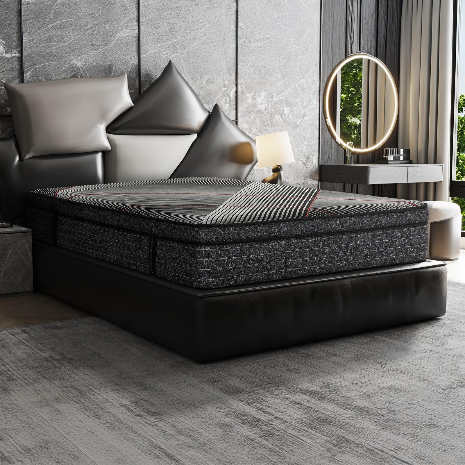 Sterling 15 inch California King Euro Top Gel Memory Foam Hybrid Mattress